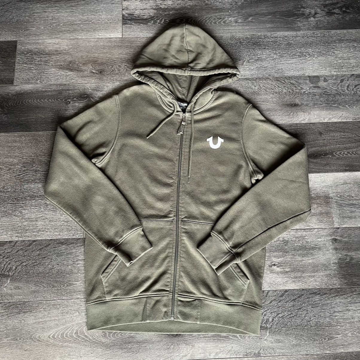 True Religion Vintage 2000s True Religion Seal Buddha Logo Zip Up Hoodie Size US M / EU 48-50 / 2 - 2 Thumbnail