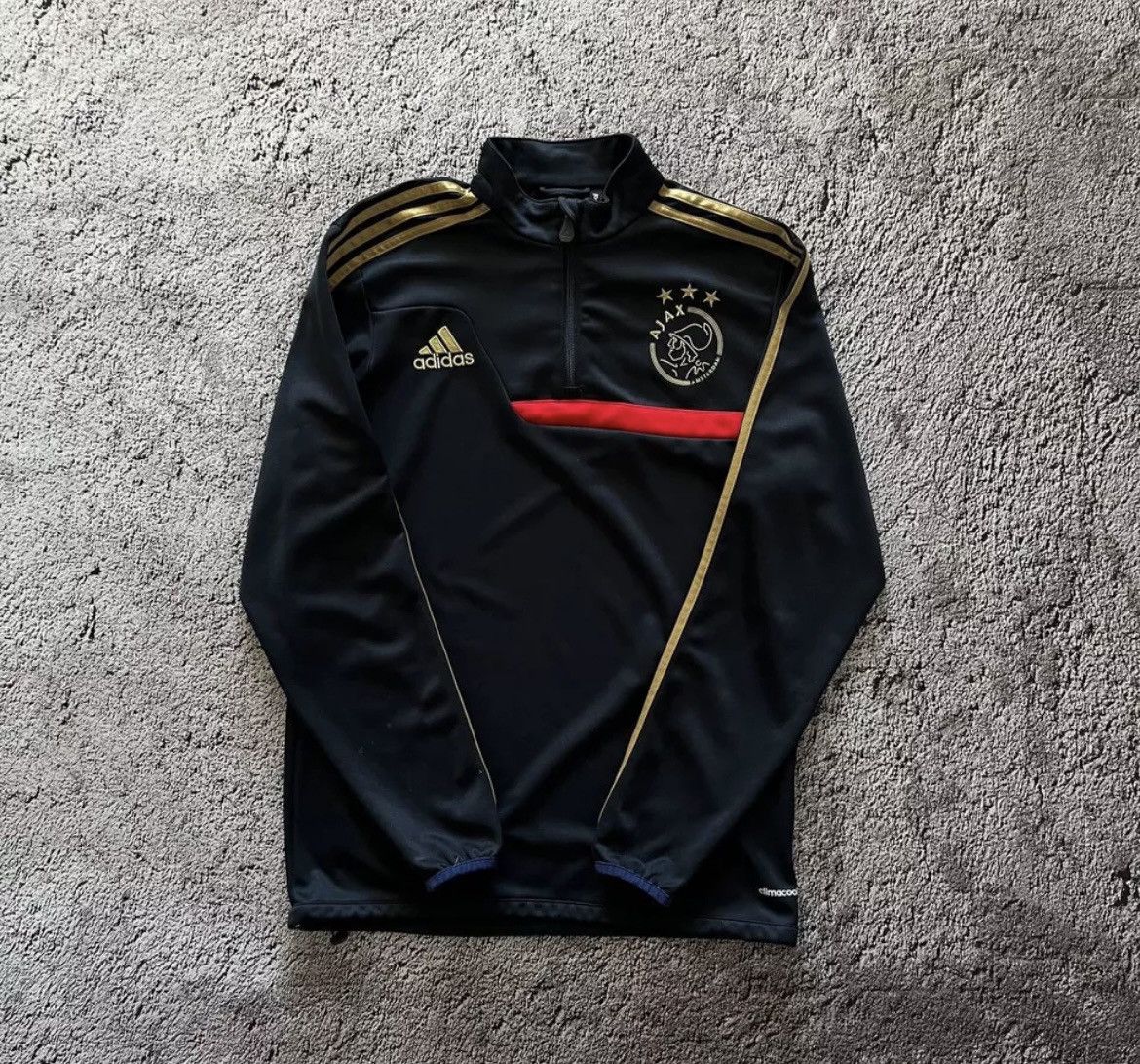 Vintage Adidas Ajax Football Jacket Track Top Sweatshirt 2013 Soccer Size US S / EU 44-46 / 1 - 1 Thumbnail