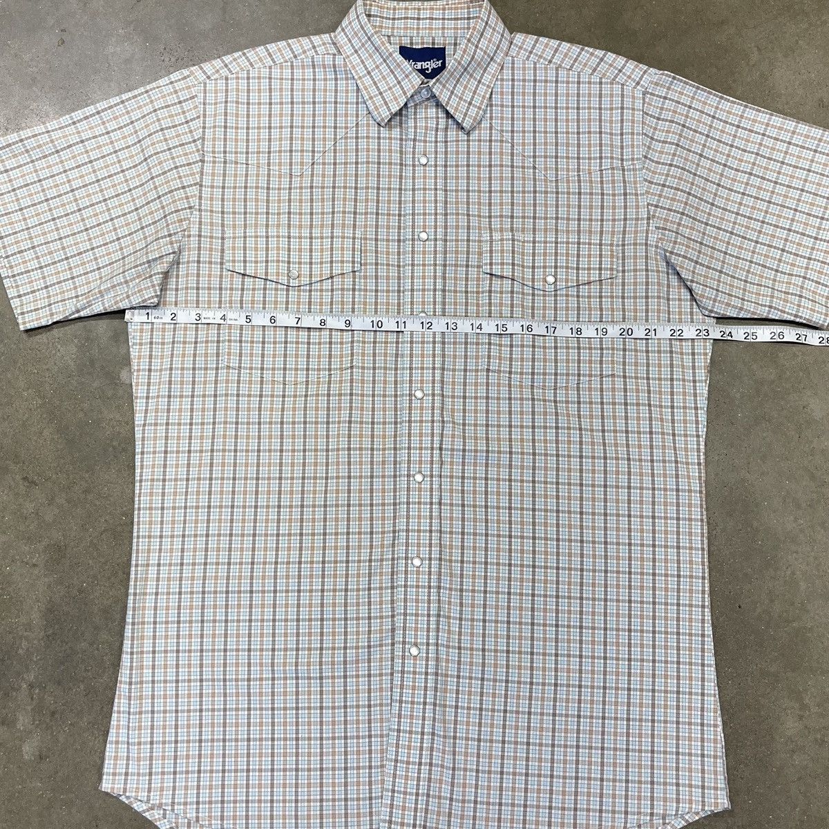 Wrangler VTG 90s Wrangler Brushpopper Check Pearl Snap Western Shirt Size US M / EU 48-50 / 2 - 7 Thumbnail