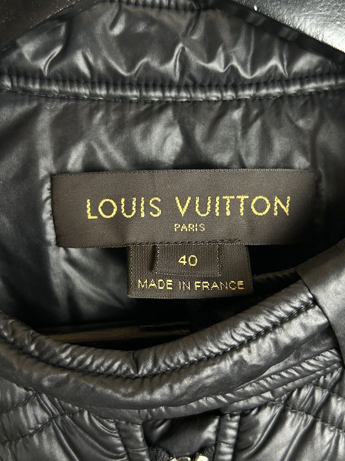 Louis Vuitton Louis Vuitton FW17 Ribbed Waist Quilted Jacket Black 40 Size S / US 4 / IT 40 - 6 Thumbnail
