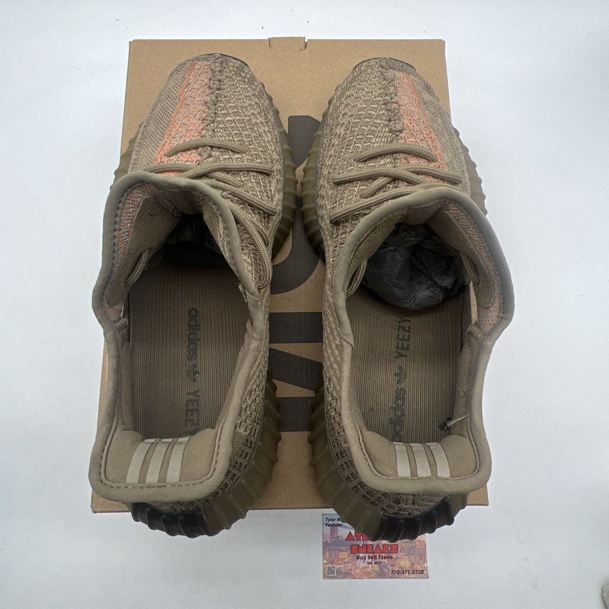 Adidas Yeezy boost 350 sand taupe Size US 9.5 / EU 42-43 - 7 Thumbnail