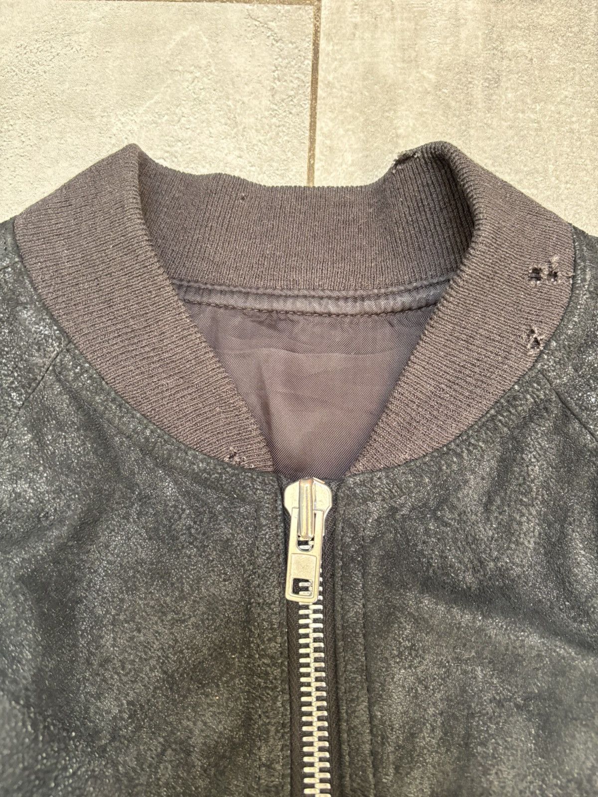 Rick Owens Rick Owens SS16 Blistered Lamb Leather Bomber Size US S / EU 44-46 / 1 - 8 Thumbnail