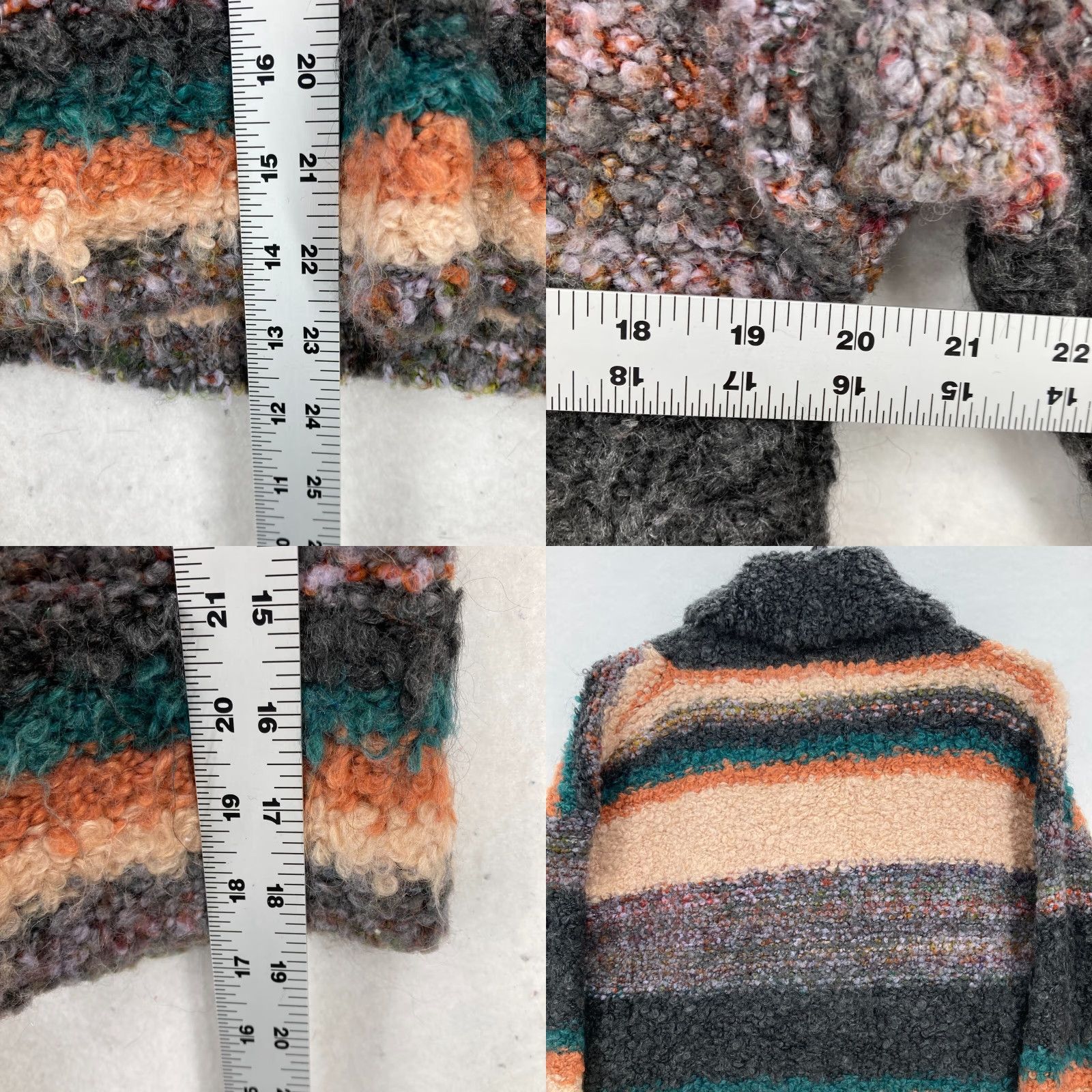 Anthropologie Anthropologie Moth Striped Boucle Turtleneck Sweater Medium Wool Mohair Italy Womens Pullover Color Multicolor Size M Size M / US 6-8 / IT 42-44 - 8 Thumbnail