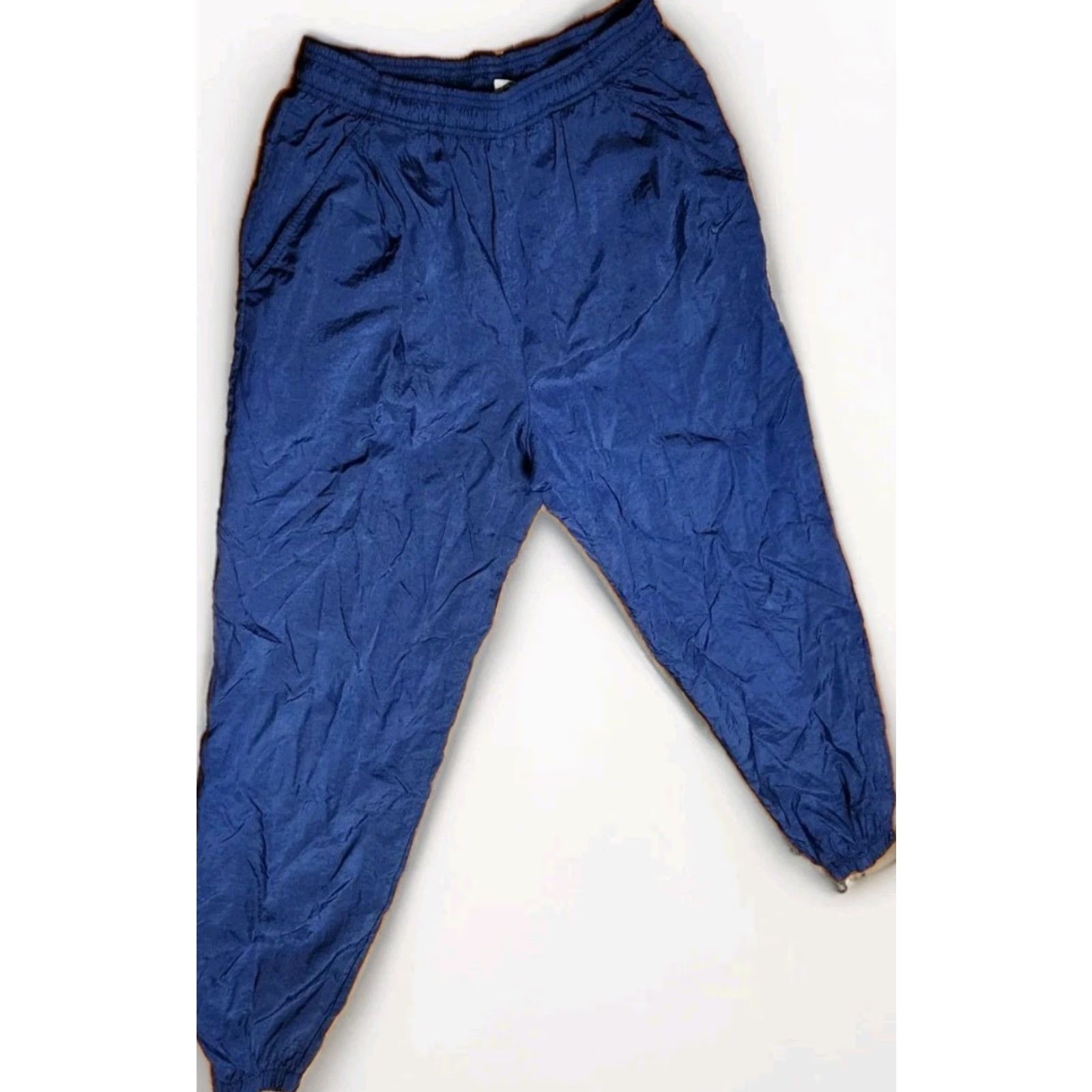 Nike VINTAGE Nike Windbreaker Pants Men L Large Joggers Ankle Zip Nylon Swoosh Track Pants Mens Size US 33 - 2 Thumbnail