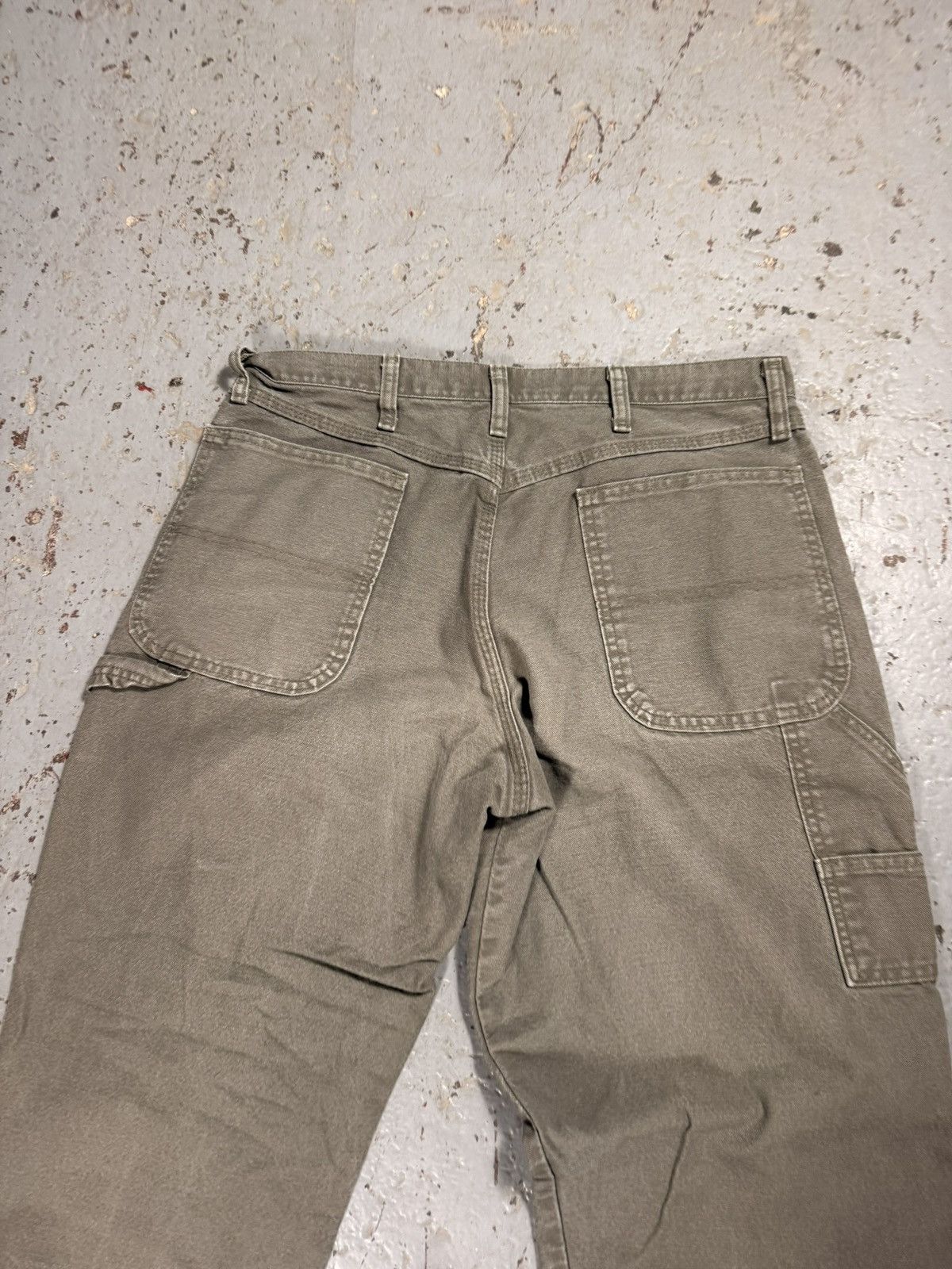 Other Vintage Olive Green Carpenter Pants Size US 34 / EU 50 - 2 Thumbnail