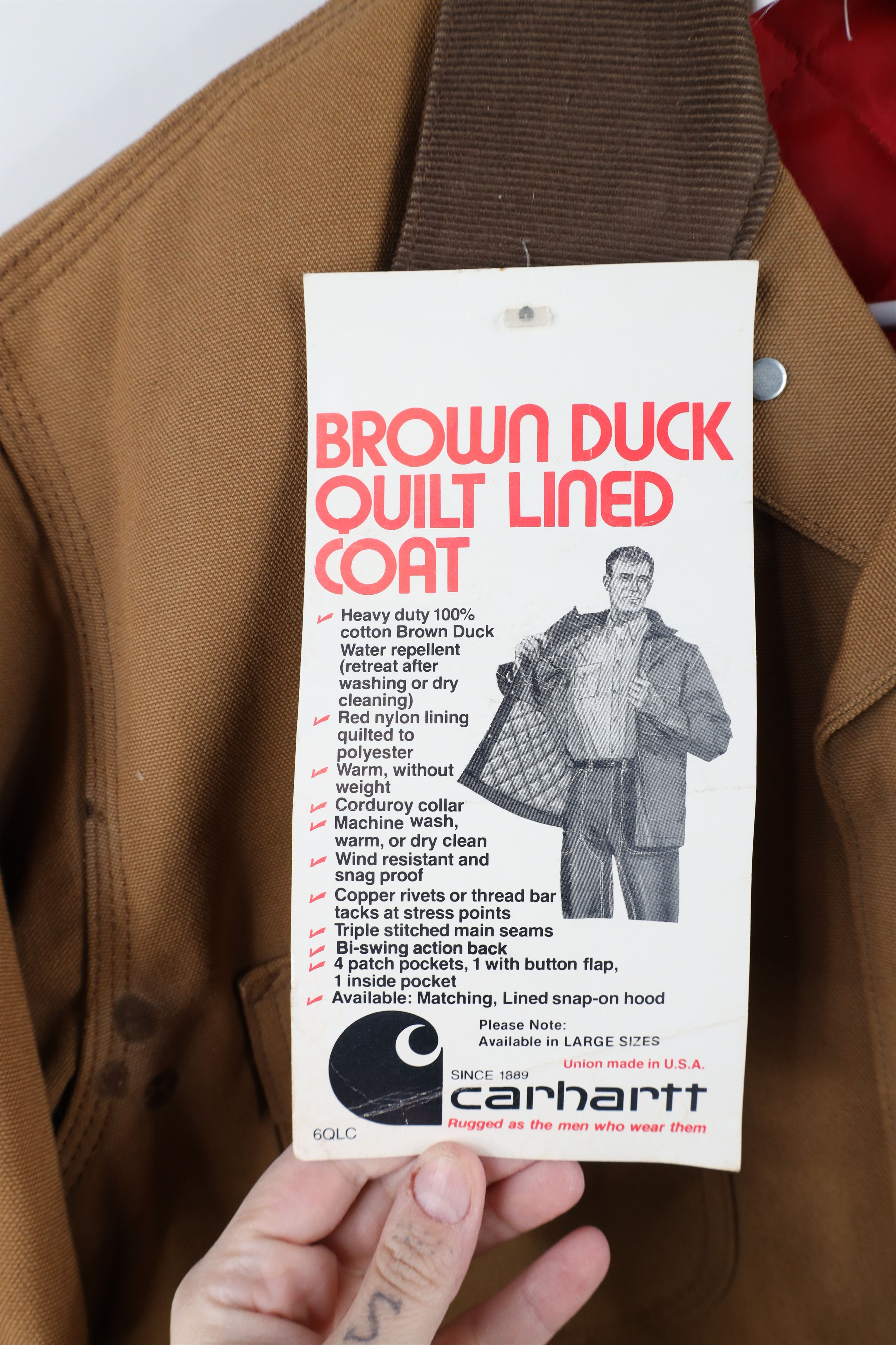 Carhartt × Vintage Deadstock Vintage 80s Carhartt Barn Jacket Duck Brown USA Size US L / EU 52-54 / 3 - 6 Thumbnail