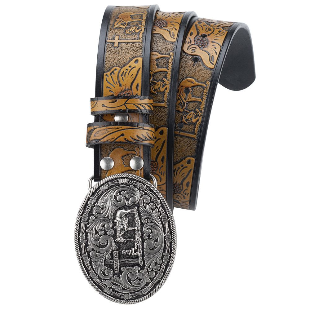 Designer New Trend Vintage Belt Riveted Belts Menswear Accessories Size ONE SIZE - 3 Thumbnail