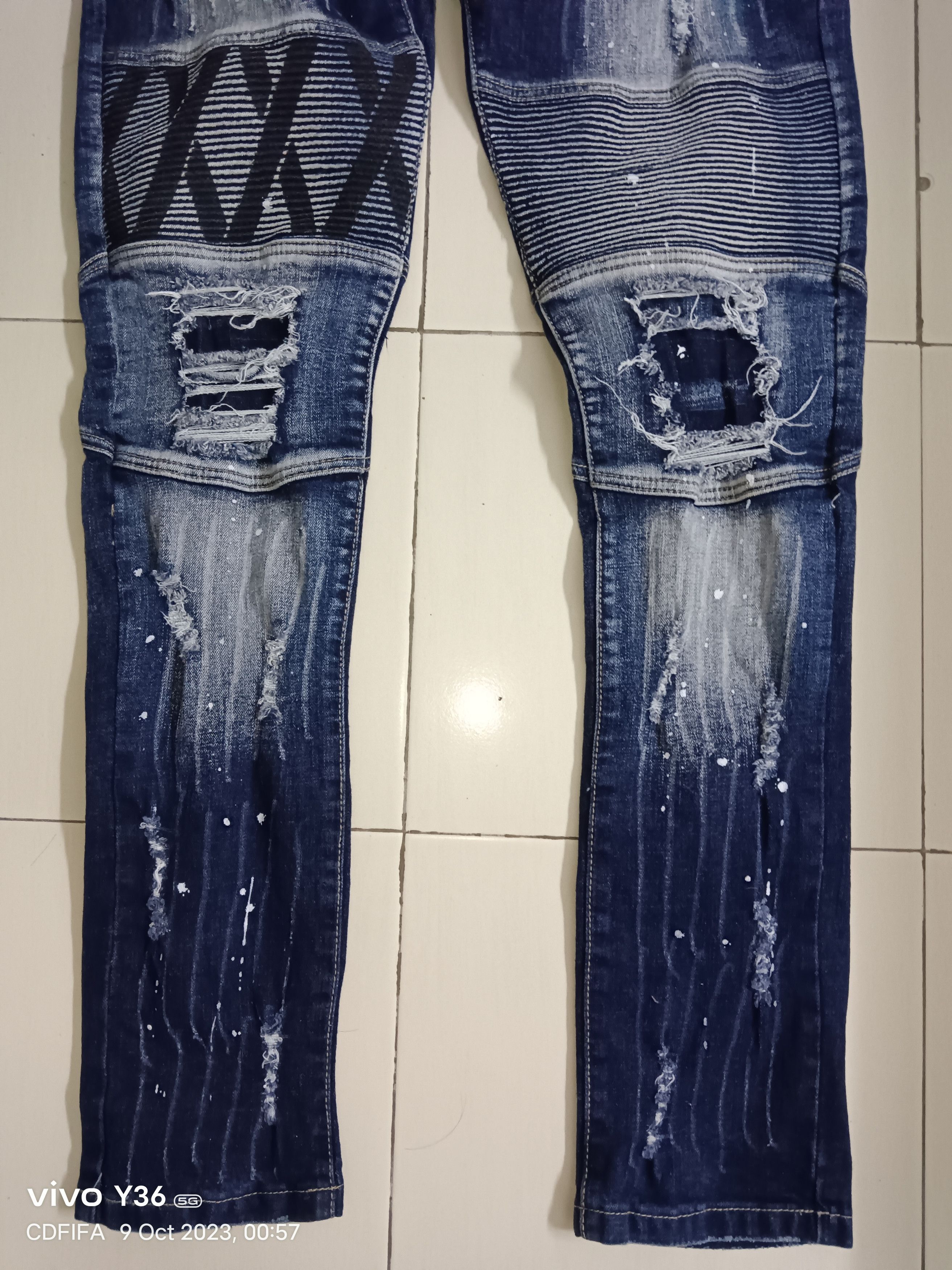 Other Rare💥💥Custom Balmain Elastane Biker Denim Size US 32 / EU 48 - 4 Thumbnail