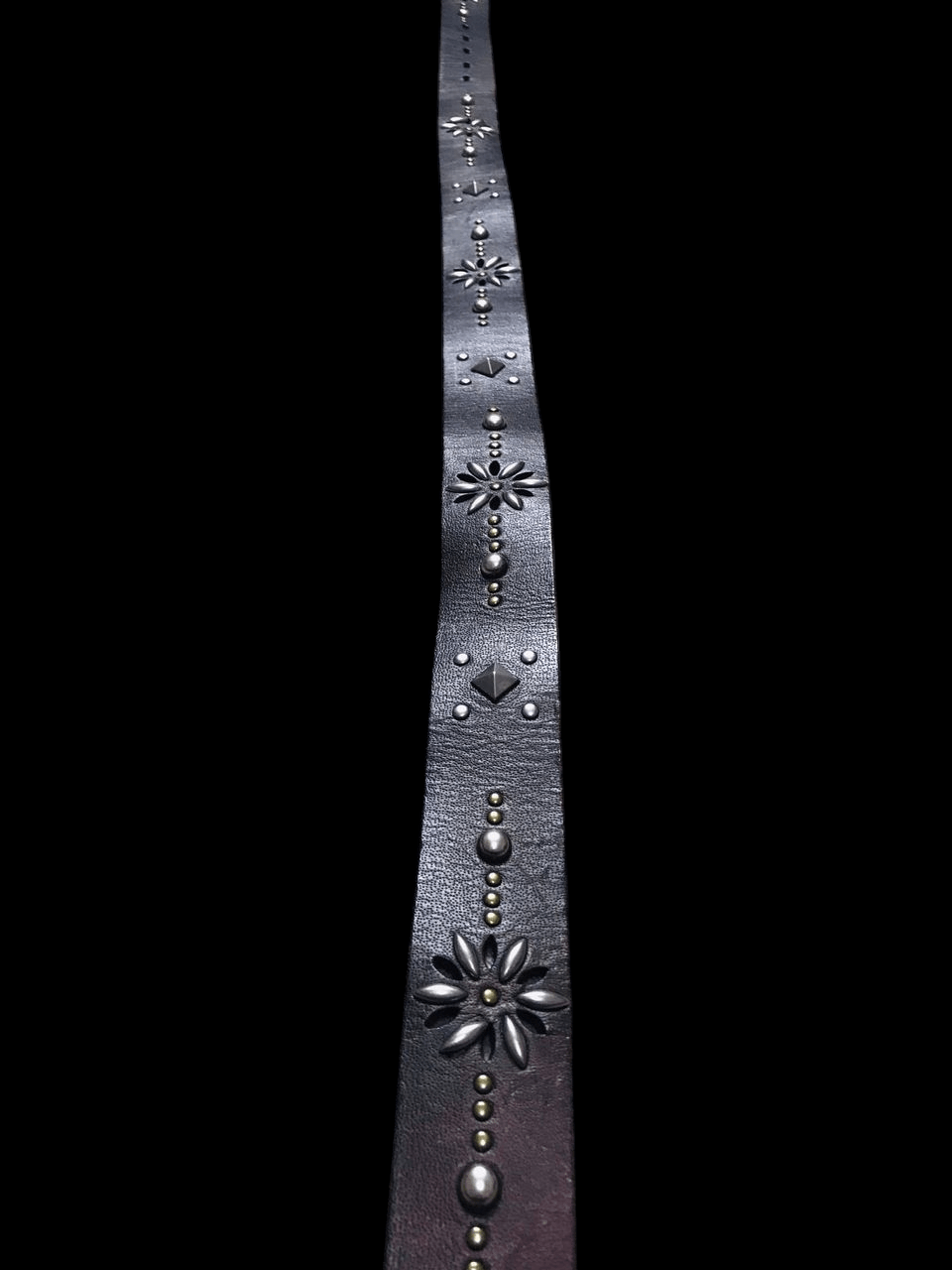 Handmade Leather Belt Metal Studded