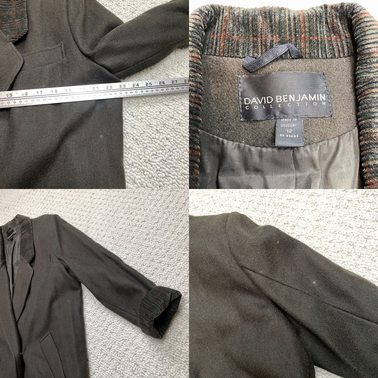 Vintage VINTAGE David Benjamin Overcoat Coat Jacket Womens Long Button Gray 100% Wool Solid Pockets Fall Womens Regular Size 12 Size XL / US 12-14 / IT 48-50 - 8 Thumbnail
