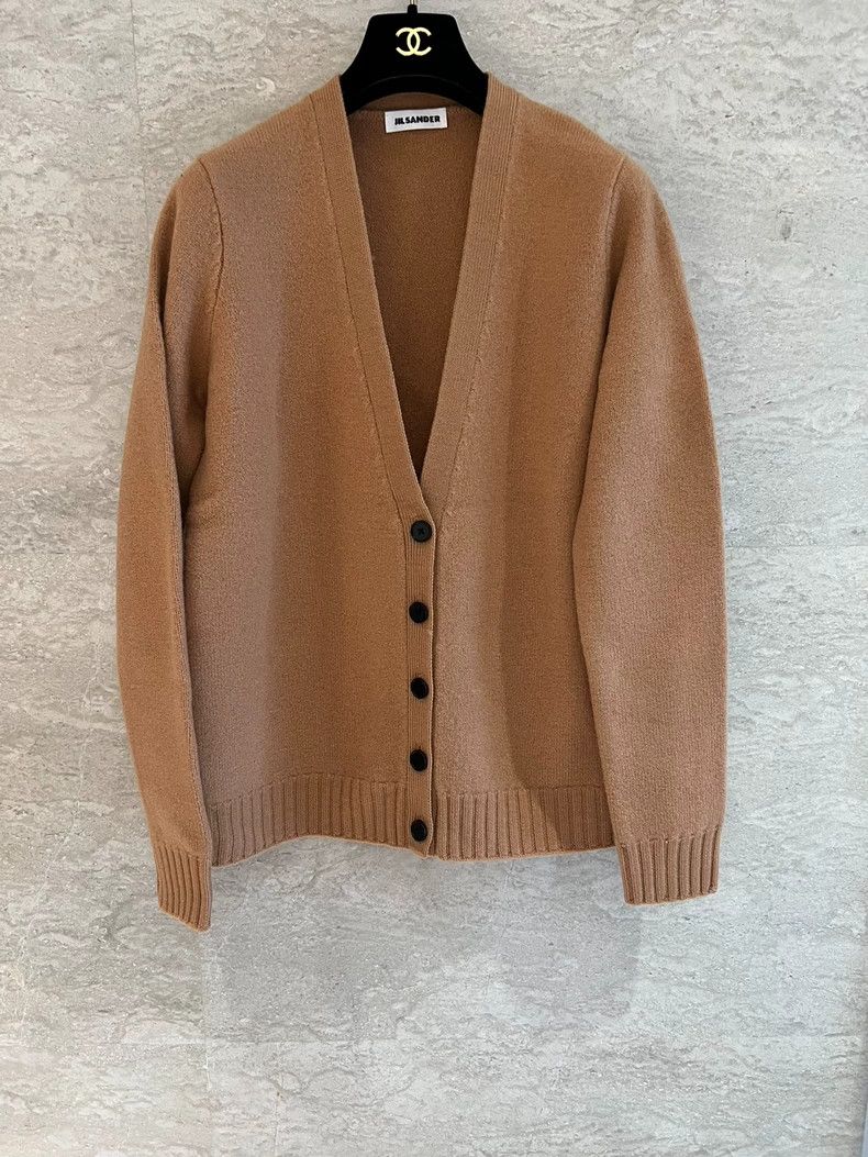 Jil Sander Jil Sander Camel-colored wool cardigan Size XXS / US 00 / IT 34 - 3 Thumbnail