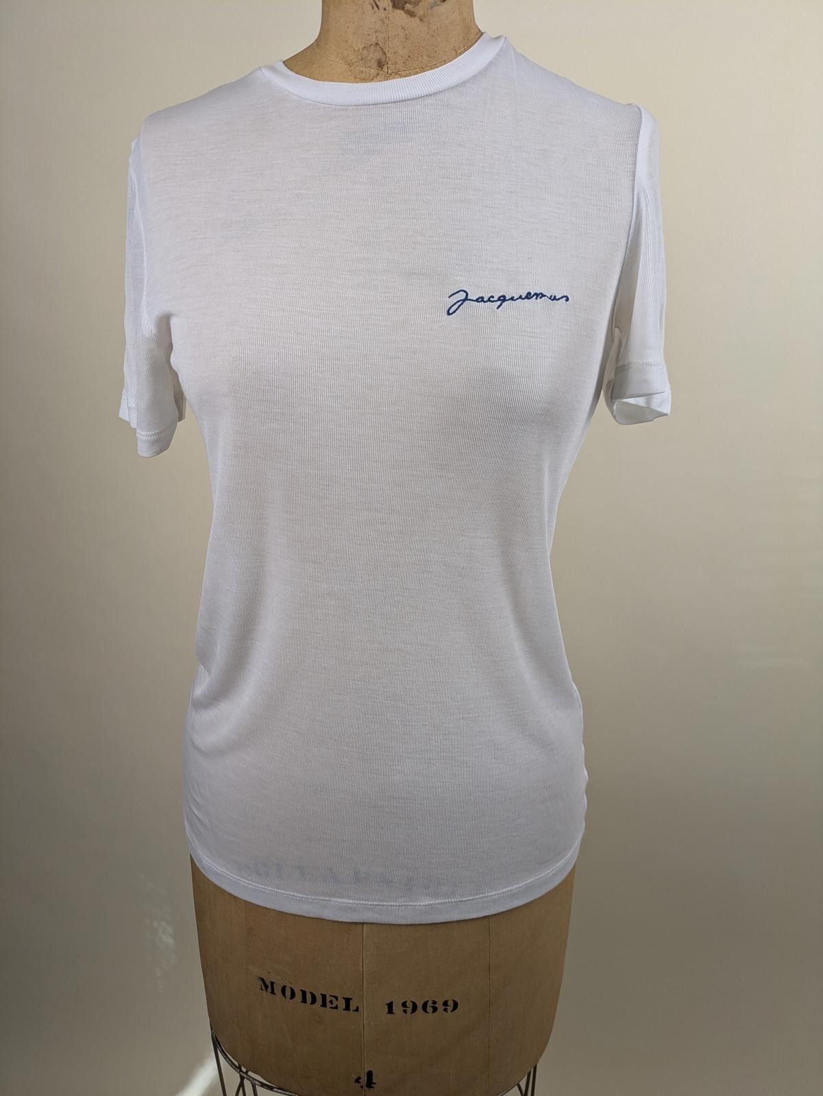 Jacquemus 2010's Jacquemus white sheer logo tee Size M / US 6-8 / IT 42-44 - 1 Thumbnail