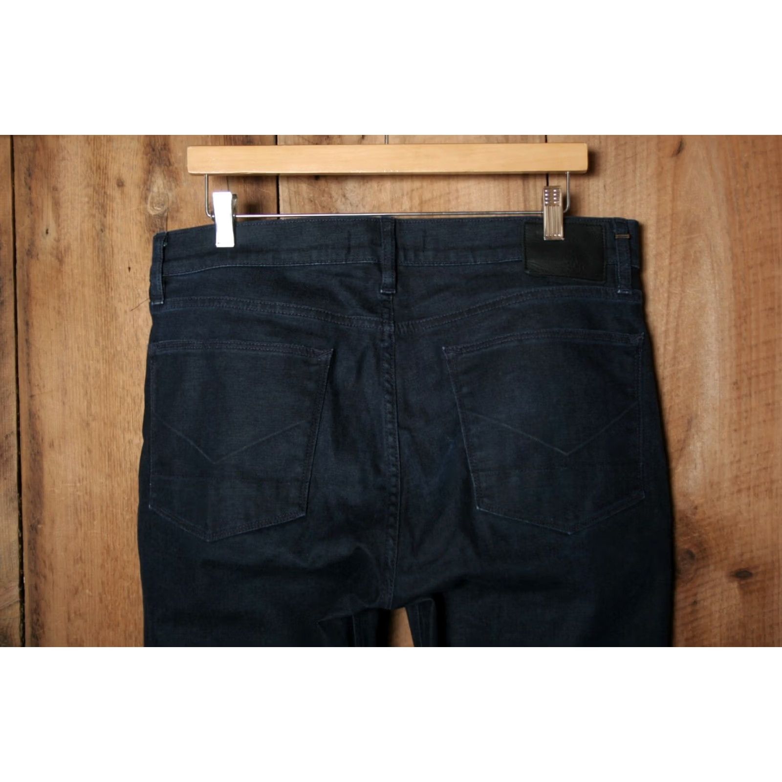 Hudson HUDSON Jeans Skinny Men 32 Dark Blue Denim Slouchy Zip Bottoms 35x31 Inseam 31" Adult Regular Size US 32 / EU 48 - 5 Thumbnail