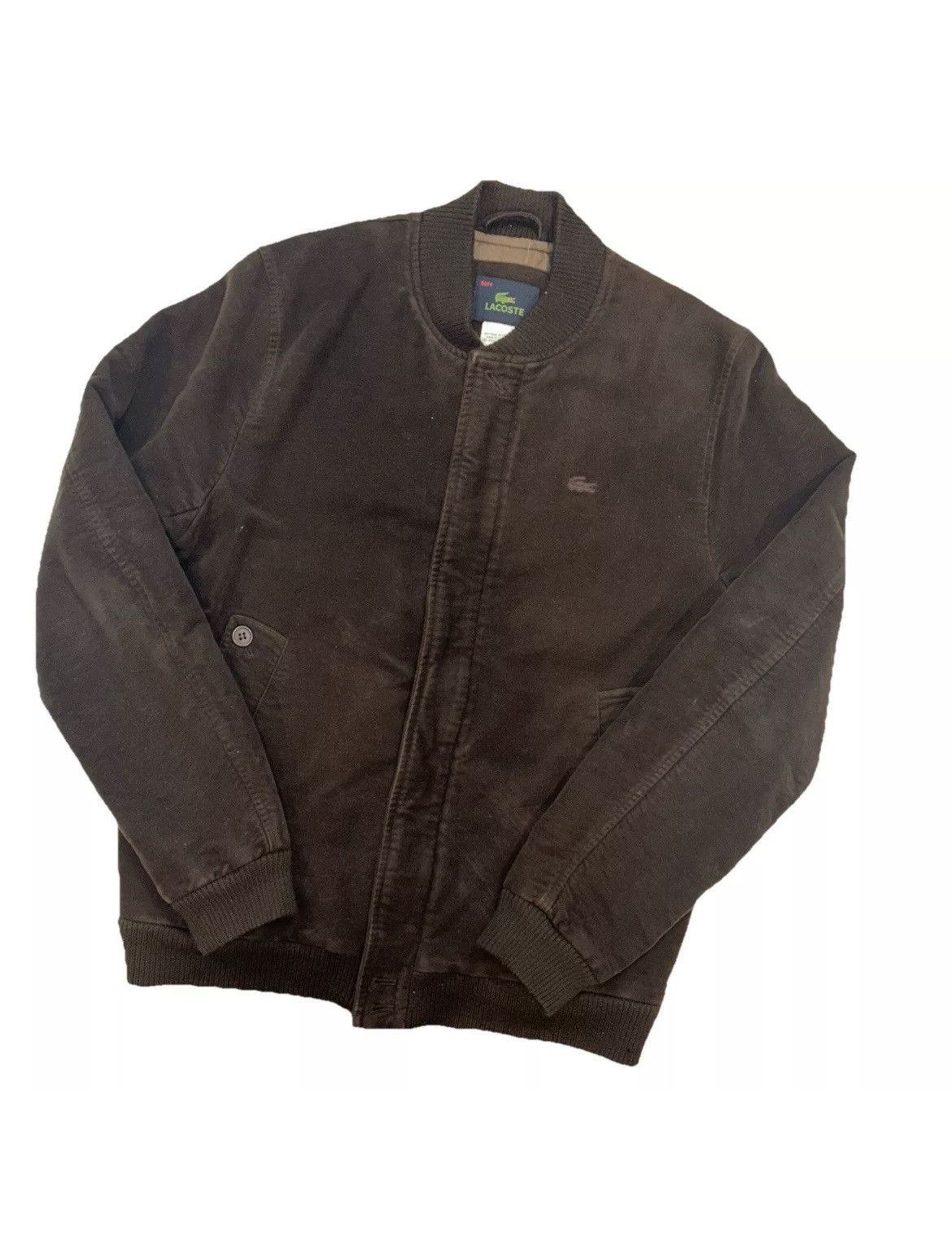 Lacoste 🔥Vintage Lacoste Brushed Cotton Bomber Jacket Size US M / EU 48-50 / 2 - 1 Thumbnail