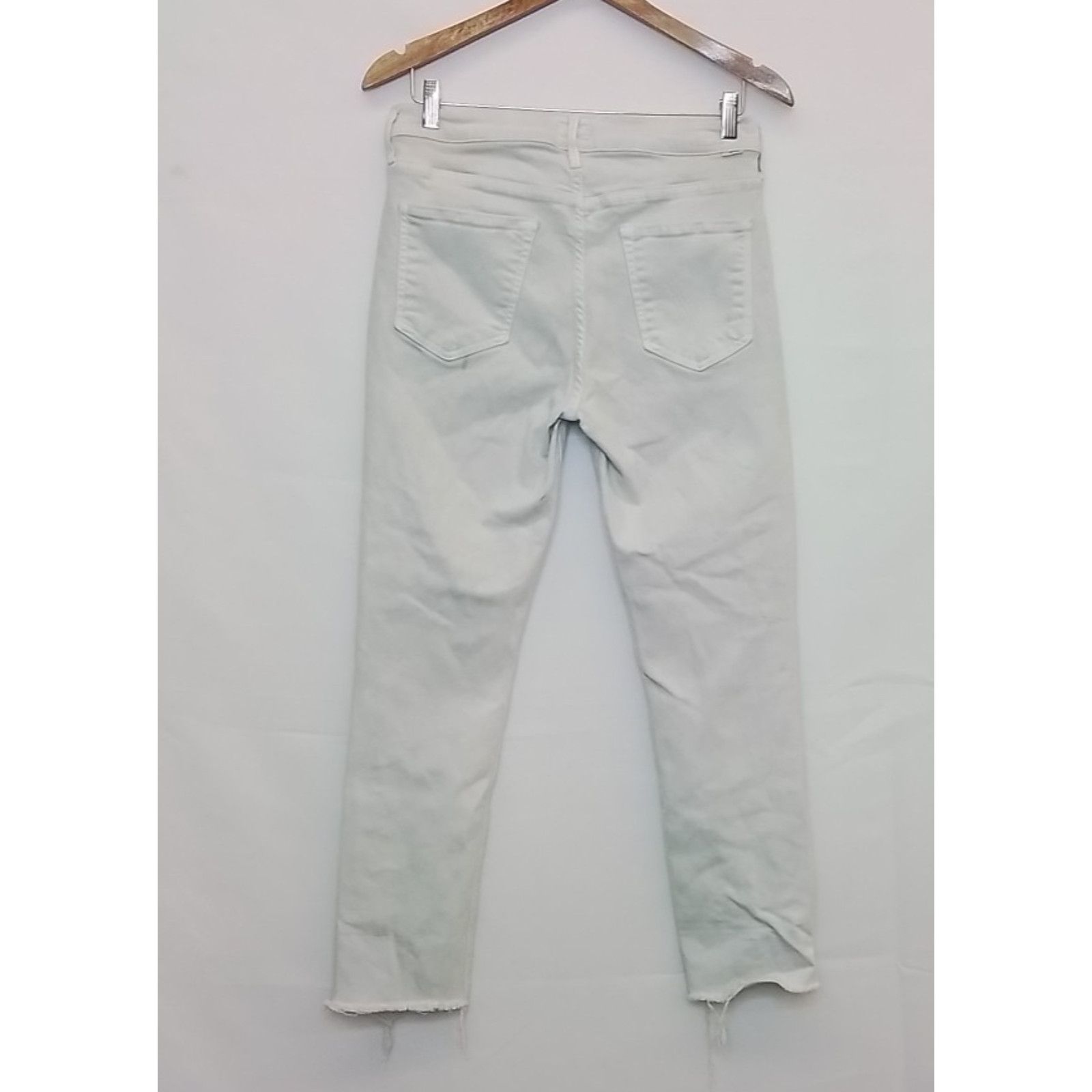 MOTHER Mother Mid Rise Dazzler Jeans Women's 31 x 27 White Size 31" - 3 Thumbnail
