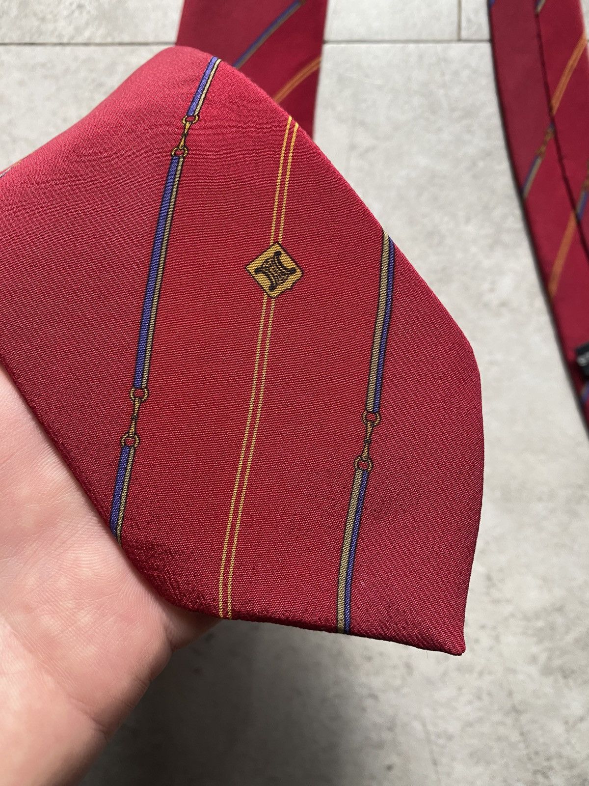 Celine Vintage Celine Tie 100% Silk like YSL Size ONE SIZE - 4 Thumbnail