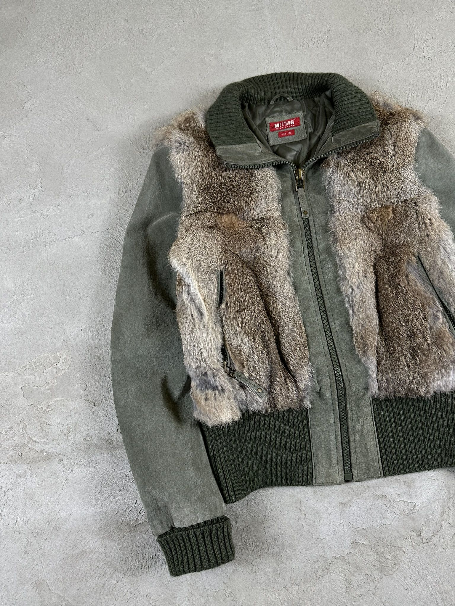 Mustang Vintage Mustang Y2k Real Fur Leather Boxy Bomber Jacket 00s Size M / US 6-8 / IT 42-44 - 2 Thumbnail