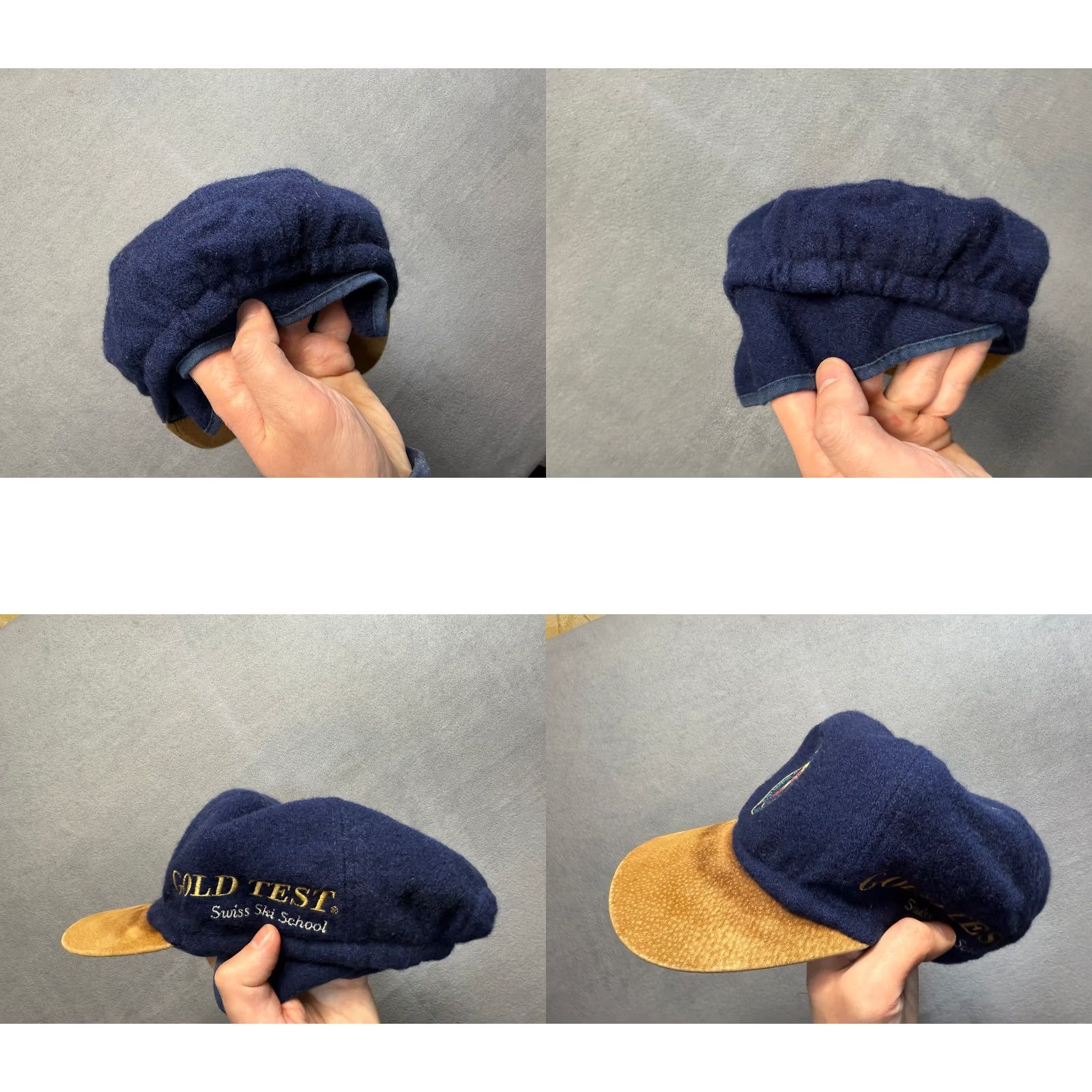 Vintage VINTAGE Trikora Blue Ski Baseball Cap Men One Size Swiss Gold test Trikora Switzerland Golf Cap Size ONE SIZE - 8 Thumbnail