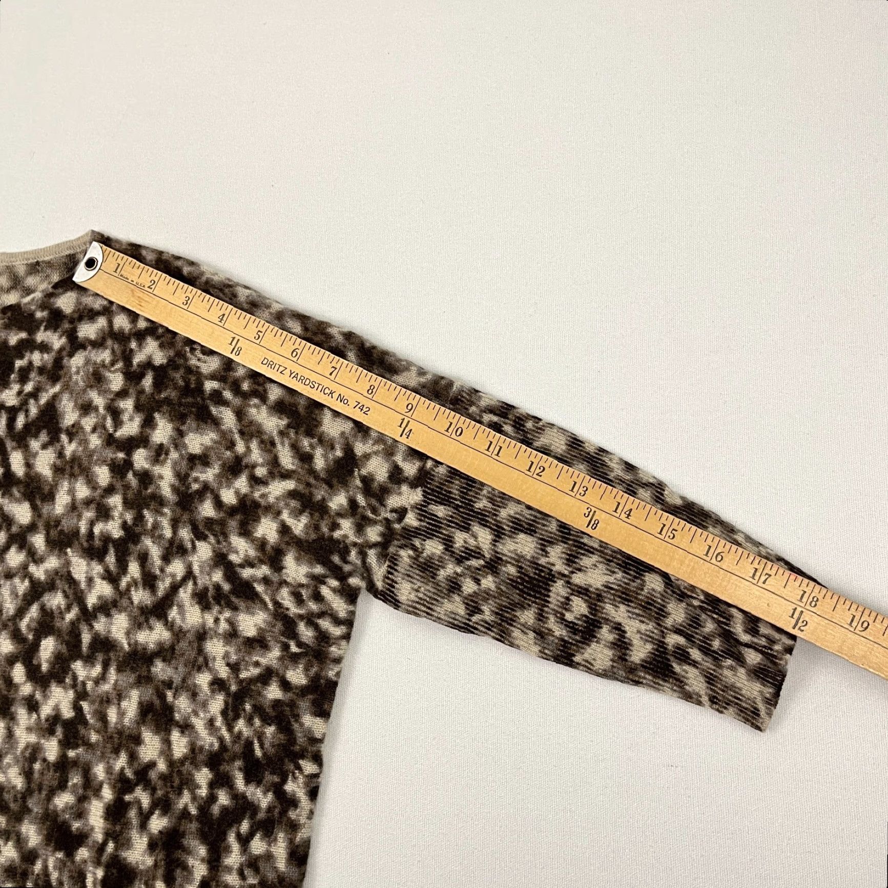 Fortela FORTE Cashmere Sweater Womens M Brown Animal Print 1/2 Dolman Sleeve Pullover Size M / US 6-8 / IT 42-44 - 6 Thumbnail
