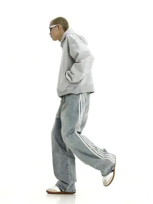 Jean Vintage RETRO washed Y2K skateboard jeans pants Size US 32 / EU 48 - 2 Thumbnail