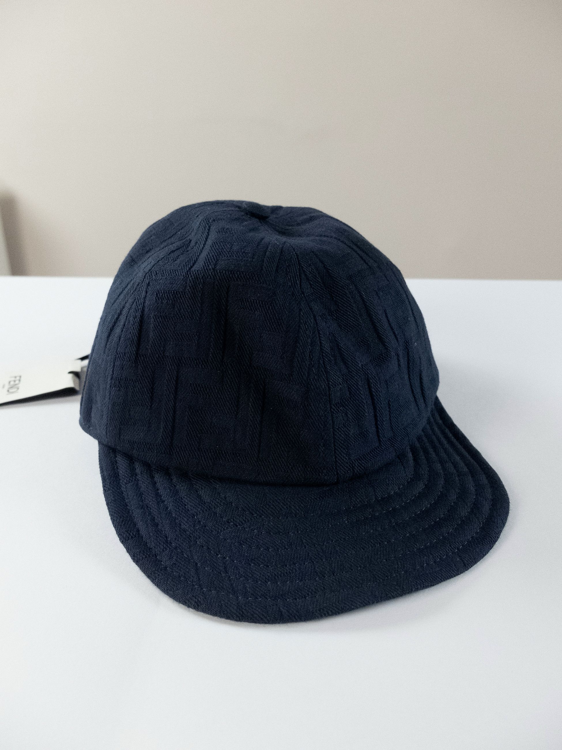 Fendi FENDI navy blue FF logo monogram cotton baseball cap Medium Size ONE SIZE - 2 Thumbnail
