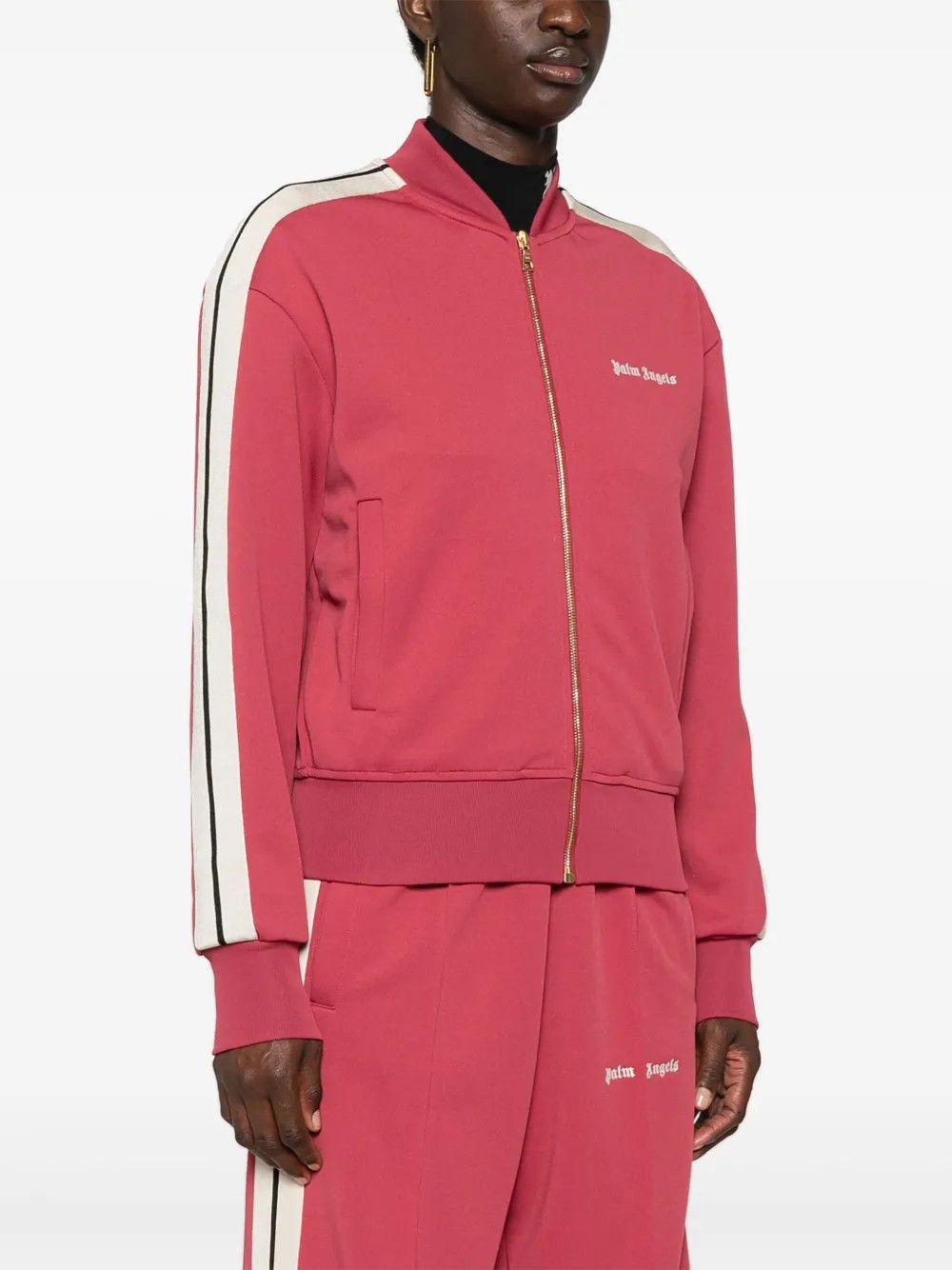 Palm Angels o1y1225 Logo Sweatshirt in Light Red/White Size XXS / US 00 / IT 34 - 3 Thumbnail