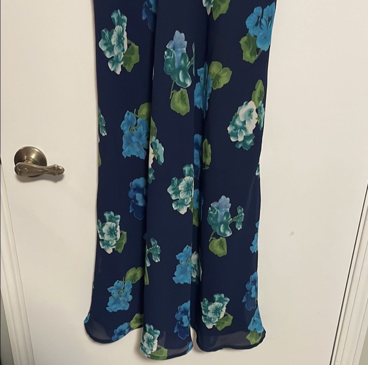 Other CDC Evening Blue Floral Maxi Dress Size S / US 4 / IT 40 - 4 Thumbnail