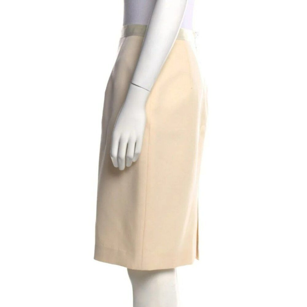 Givenchy Givenchy Ivory Wool Skirt – Size M – Zip Closure – Tailored Size 28" / US 6 / IT 42 - 6 Thumbnail