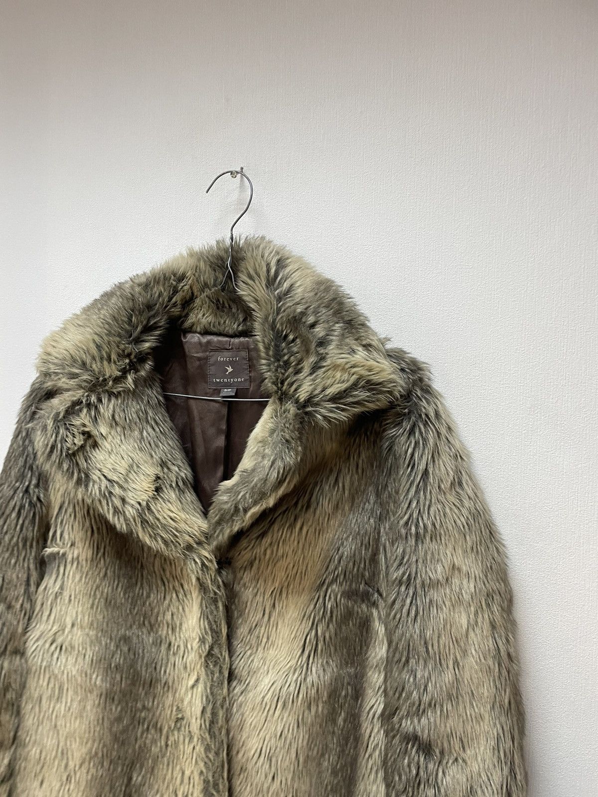 Designer × Japanese Brand × Vintage Forever Twentyone Faux Fur Jacket Coat Size S / US 4 / IT 40 - 4 Thumbnail