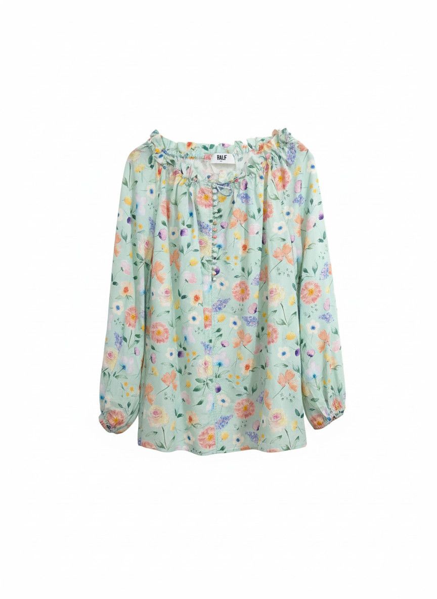 Polo Ralph Lauren RALF Women's Mint Green Long Sleeve Blouse Top Designed in Australia Size M / US 6-8 / IT 42-44 - 1 Thumbnail