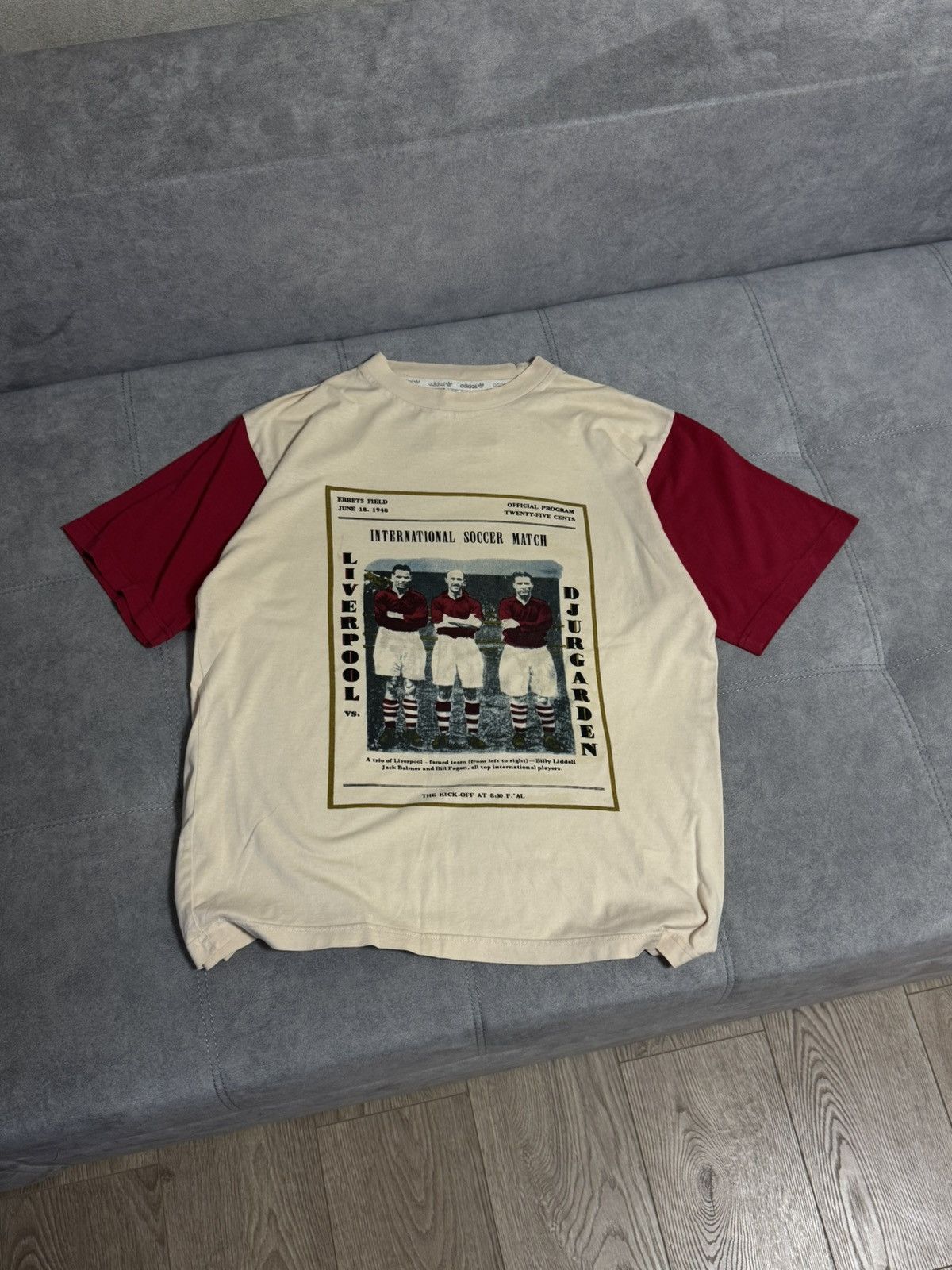 Adidas × Vintage Vintage Archive Liverpool vs Djurgarden 1948 soccer t-shirt Size US M / EU 48-50 / 2 - 3 Thumbnail
