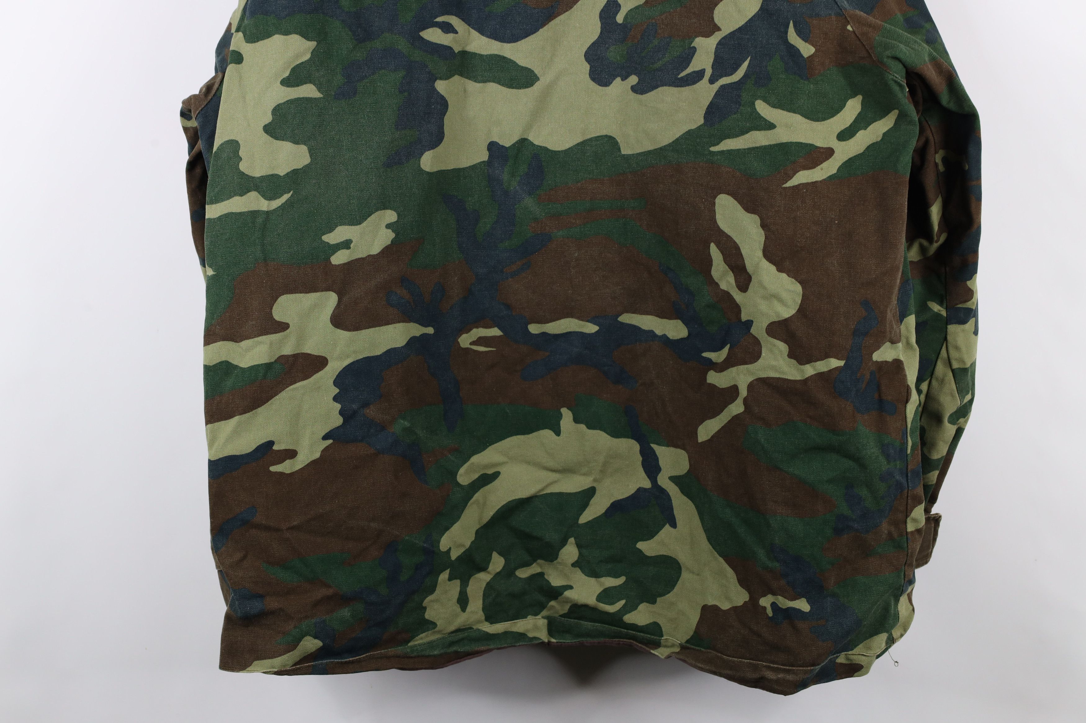 Vintage Vintage 80s 90s Streetwear Canvas Camouflage Hooded Jacket Size US L / EU 52-54 / 3 - 16 Thumbnail
