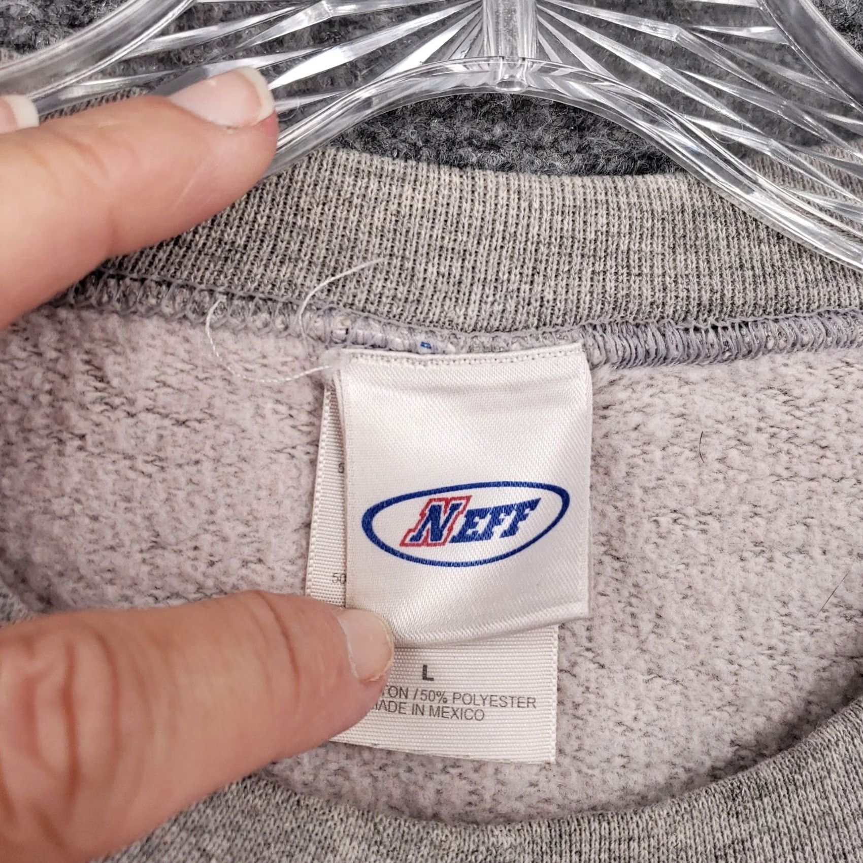 Vintage VINTAGE Neff Sweatshirt Mens L Large Gray Crew Neck Fleece Pullover Size US L / EU 52-54 / 3 - 7 Thumbnail