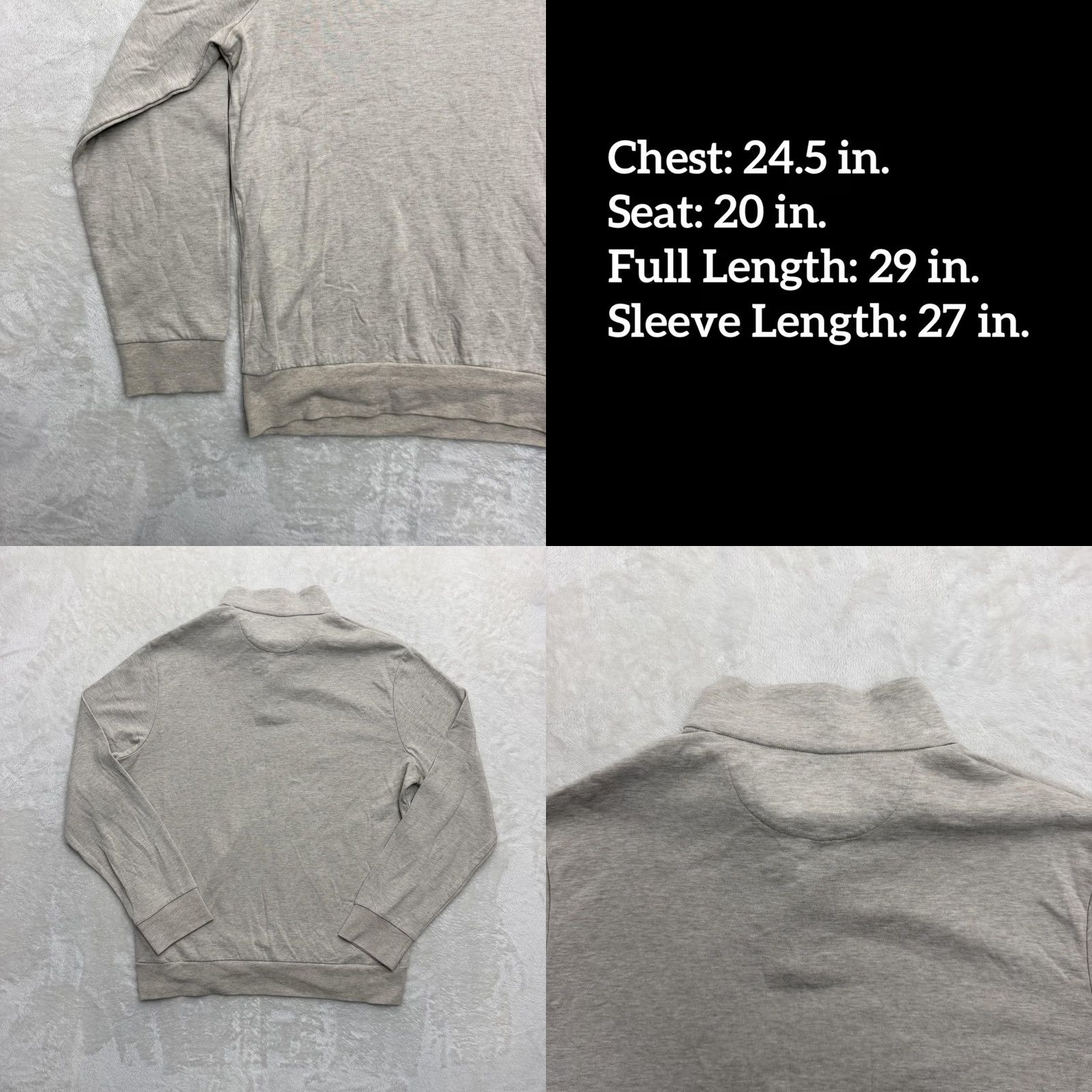 Polo Ralph Lauren Polo Ralph Lauren Sweatshirt Henley Mens L Gray Mock Neck Jersey Pony Logo Size US L / EU 52-54 / 3 - 8 Thumbnail