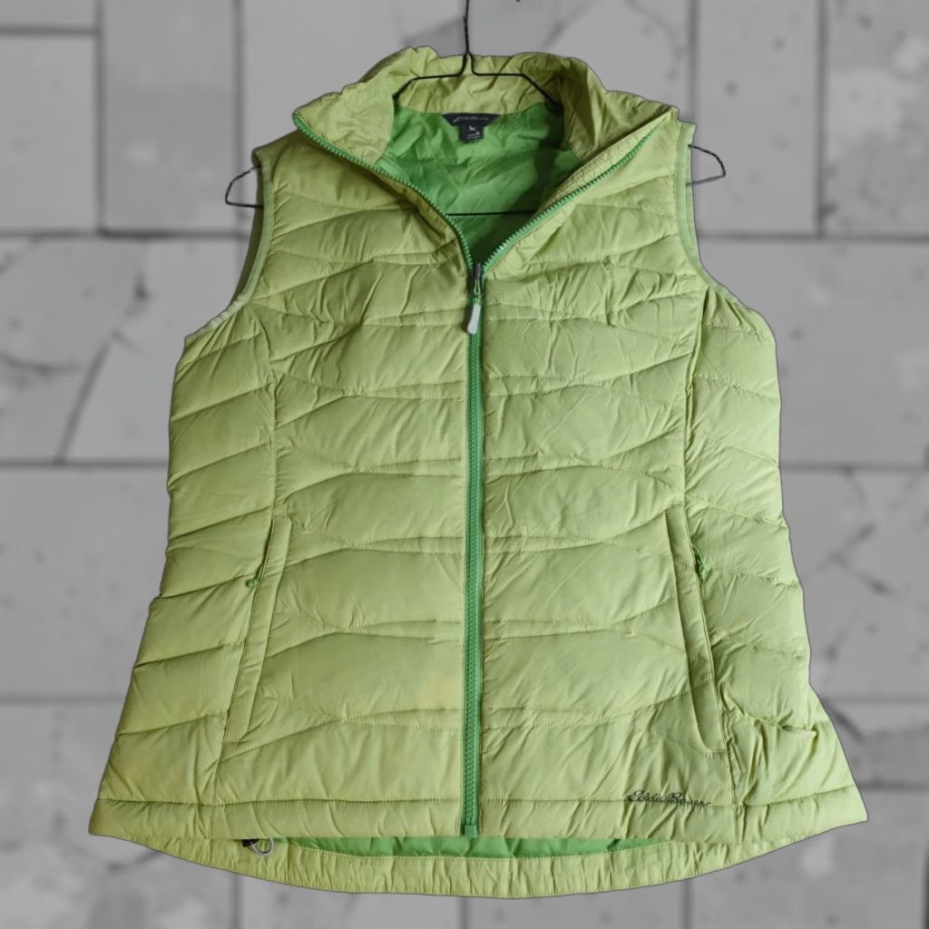 Eddie Bauer Eddie Bauer Womens Vest Medium Green Quilted Full Zip Down Puffer Size M / US 6-8 / IT 42-44 - 1 Thumbnail