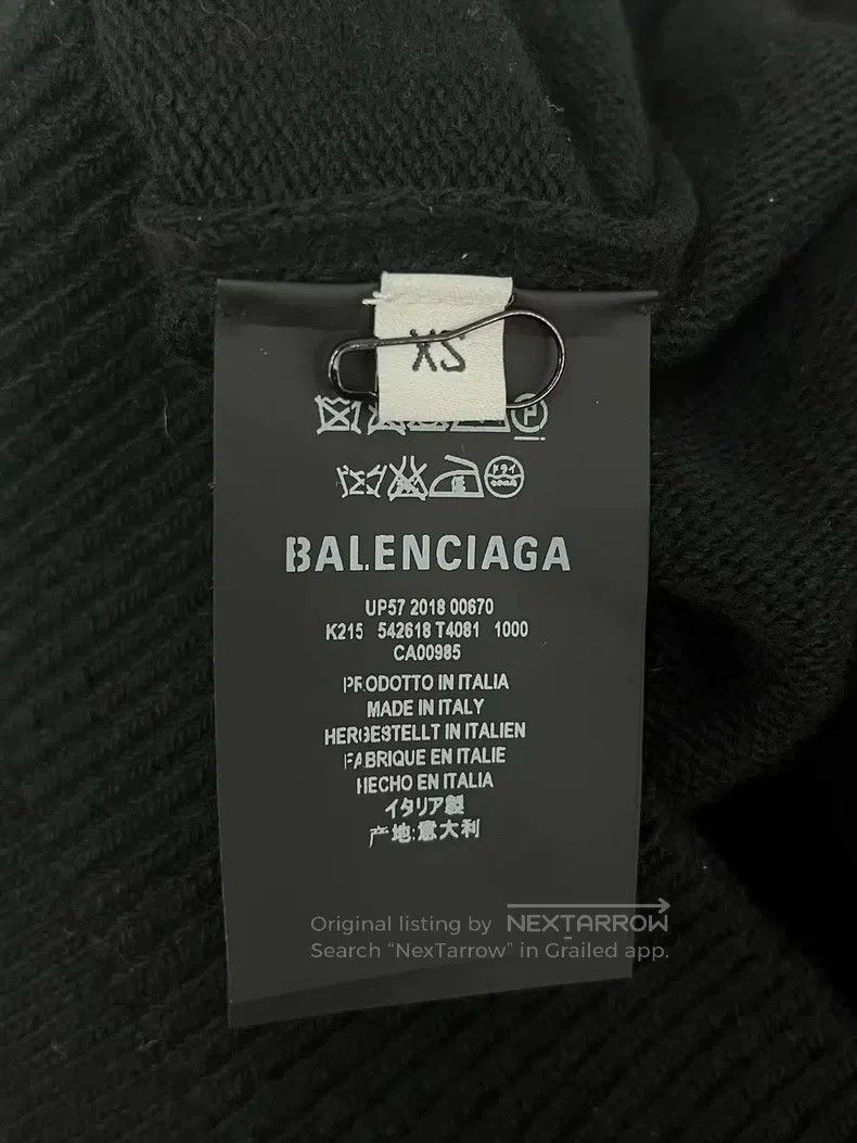 Balenciaga Balenciaga Black embroidered turtleneck sweater Size US XS / EU 42 / 0 - 5 Thumbnail