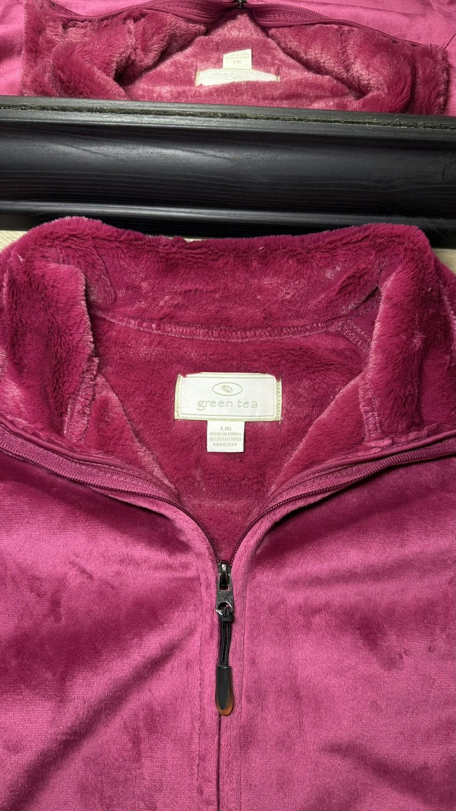 Polo Ralph Lauren NWT Y2K 2000 Women’s Green Tea Fur Fleece Zip Up Jacket Size L / US 10 / IT 46 - 3 Thumbnail