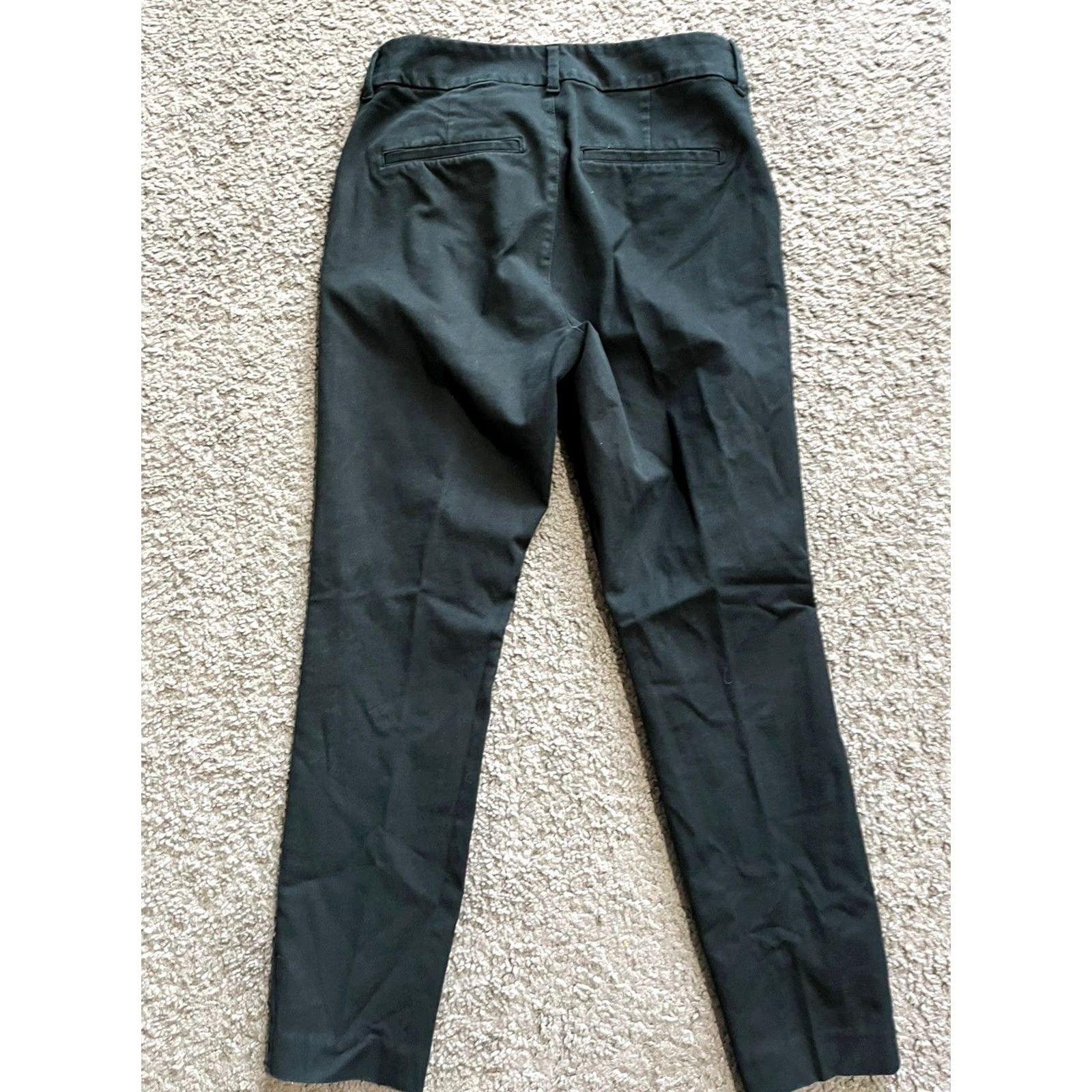 Old Navy Old Navy Black Pixie High-Rise Ankle Pants Women 4 Pockets Slim Regular Size 4, White, Cotton Blend, Zip, Flat Front, Machine Washable Size 27" / US 4 / IT 40 - 3 Thumbnail