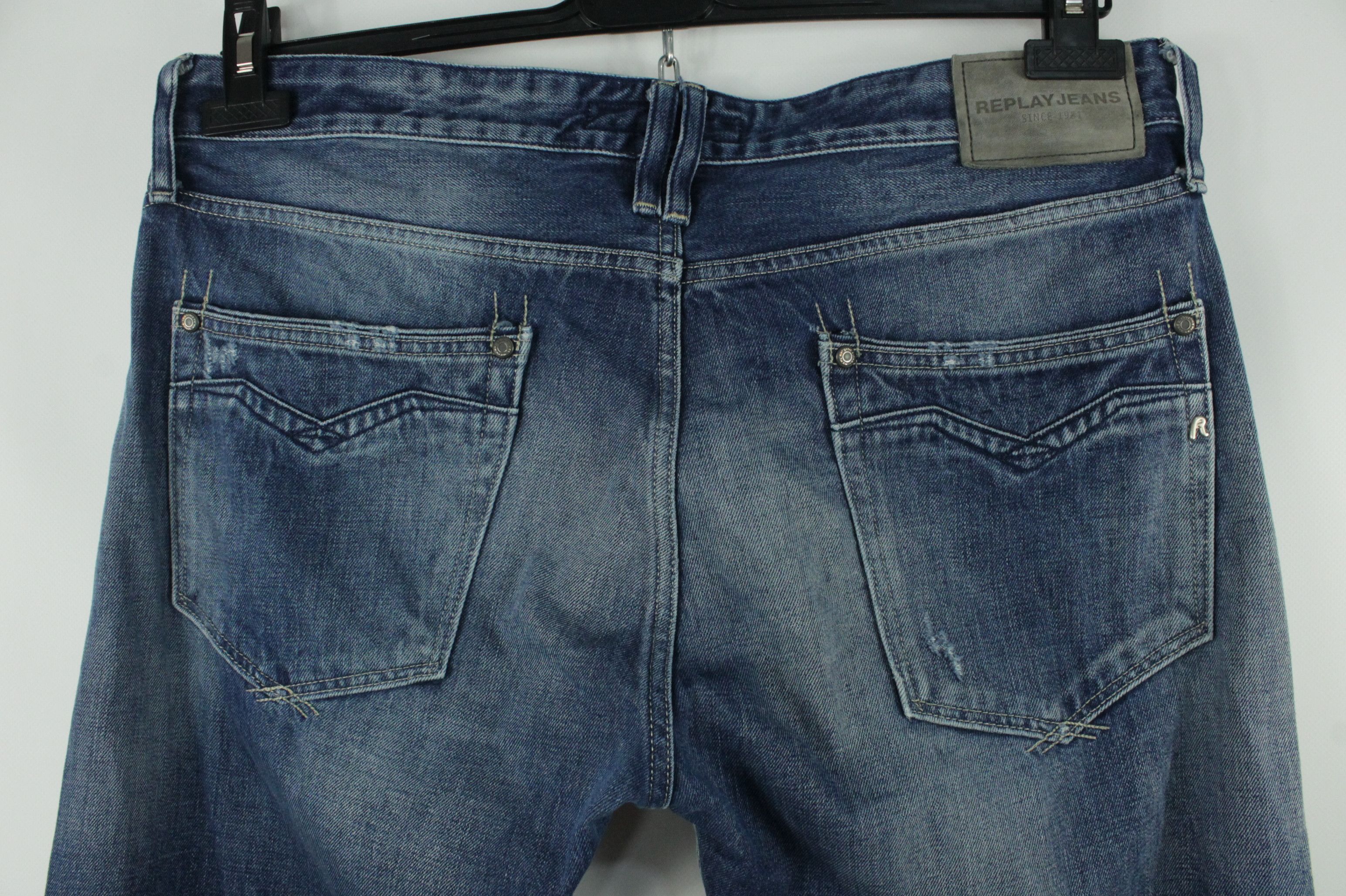 Replay Replay Newbill Blue Denim Regular Fit Jeans Men's Size US 34 / EU 50 - 8 Thumbnail