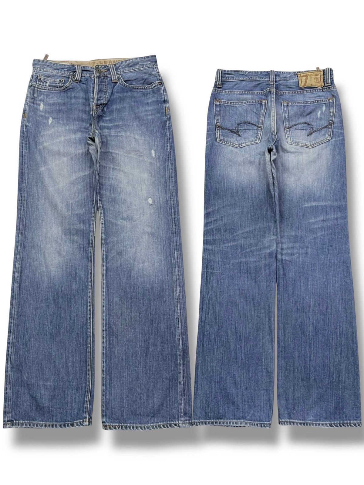 Japanese Brand Vintage Z-Brand - Faded Wash, Distressed Denim Size US 32 / EU 48 - 1 Thumbnail