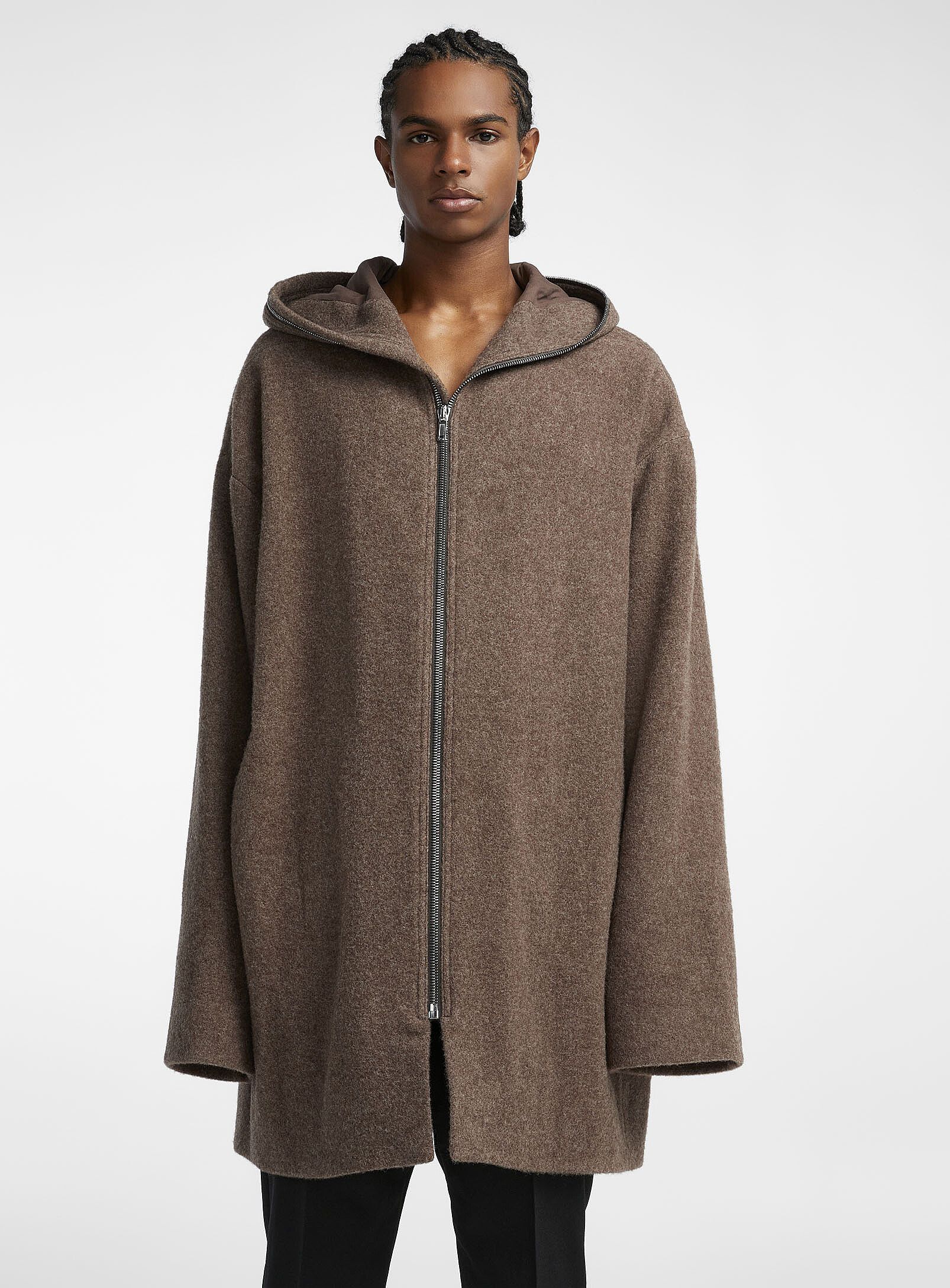 Rick Owens BNWT AW24 RICK OWENS "PORTERVILLE" HOODED GIMP ROBE COAT 48 Size US M / EU 48-50 / 2 - 1 Thumbnail