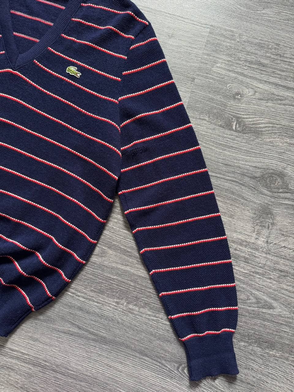 Lacoste Vintage Chemise Lacoste Made in France Striped Knit Sweater Size US L / EU 52-54 / 3 - 5 Thumbnail