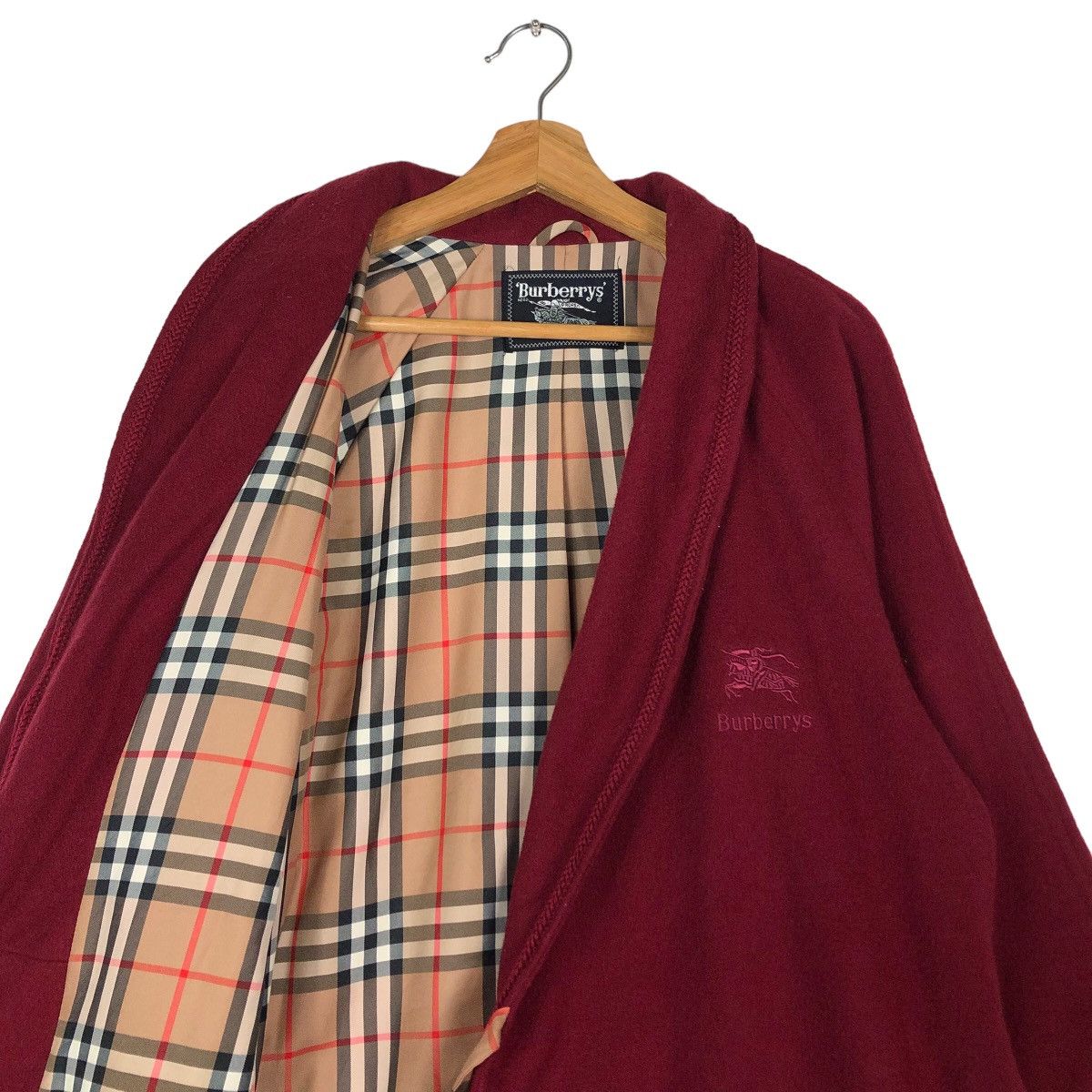 Burberry 🔥Vintage Burberrys Long Jacket Bath Robe Nova Check Lining Size US M / EU 48-50 / 2 - 12 Thumbnail