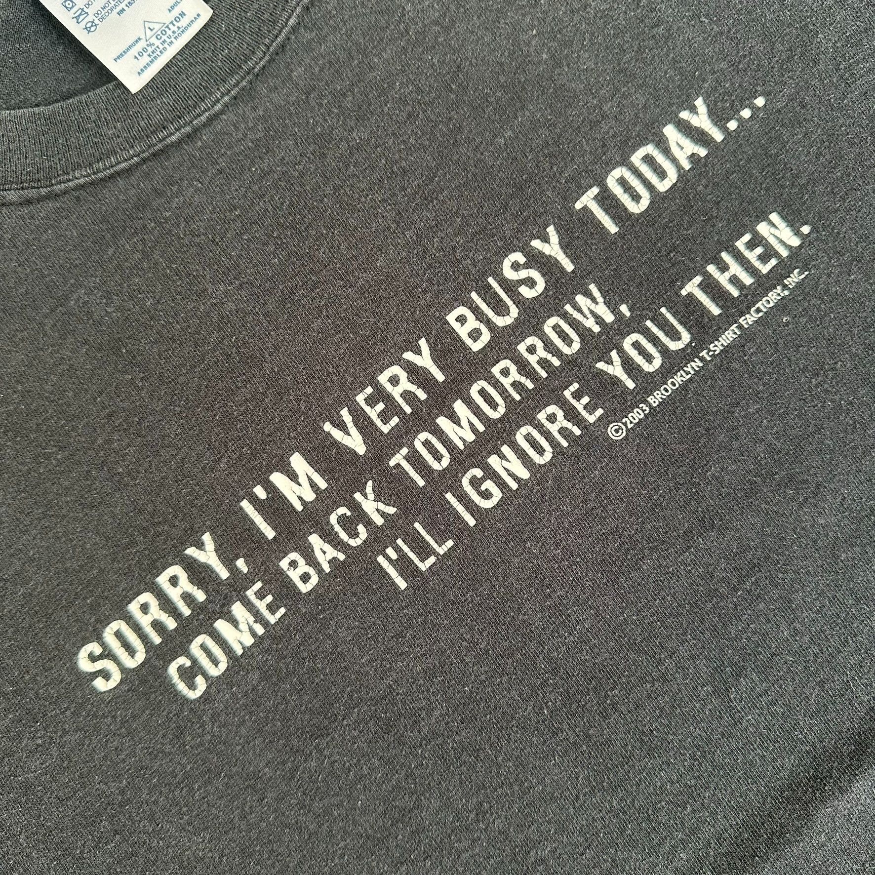 Delta Vintage Y2K Sarcasm Slogan T-Shirt Ironic Skate Humor Grunge Size US L / EU 52-54 / 3 - 3 Thumbnail