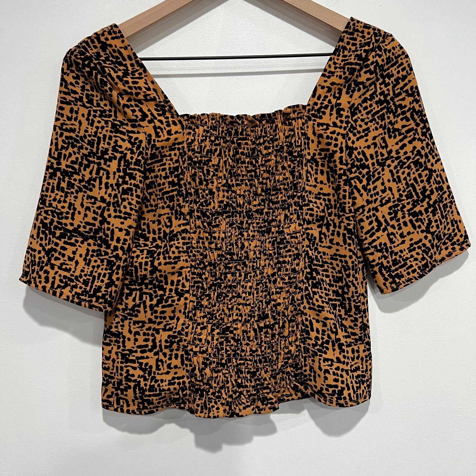 Other Free Press Cheetah Print Cropped Square Neck Top Medium Size M / US 6-8 / IT 42-44 - 5 Thumbnail