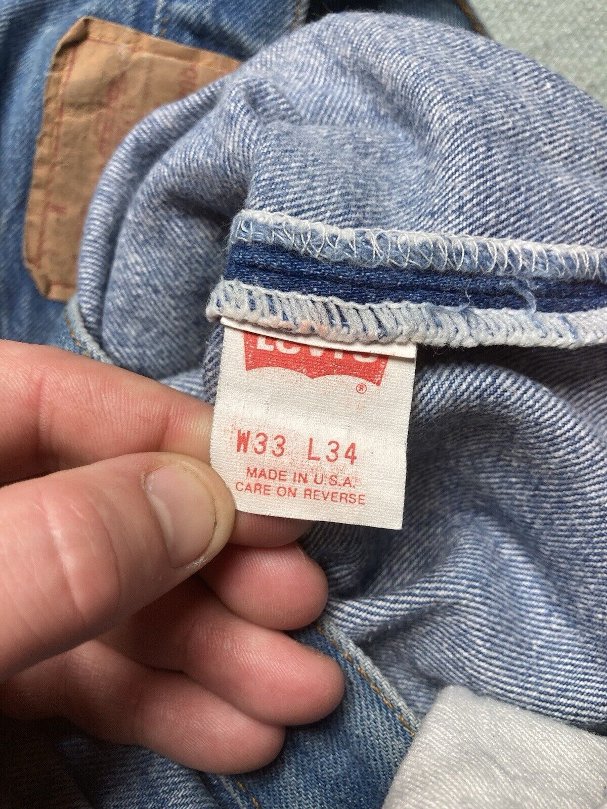 Levi's × Vintage Vtg Levi’s 501 jeans button fly straight leg USA faded 32x33 Size US 32 / EU 48 - 10 Thumbnail