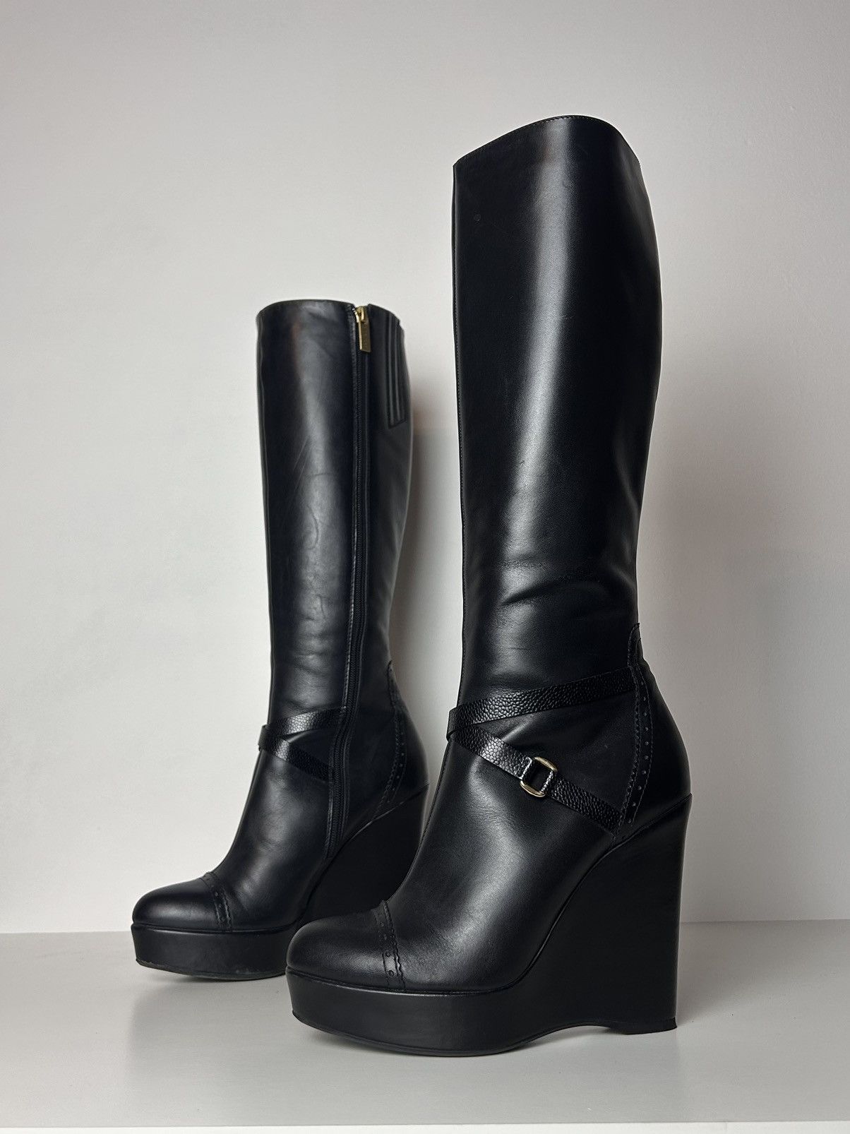 Other Insane wedge leather boots Size US 8 / IT 38 - 1 Thumbnail
