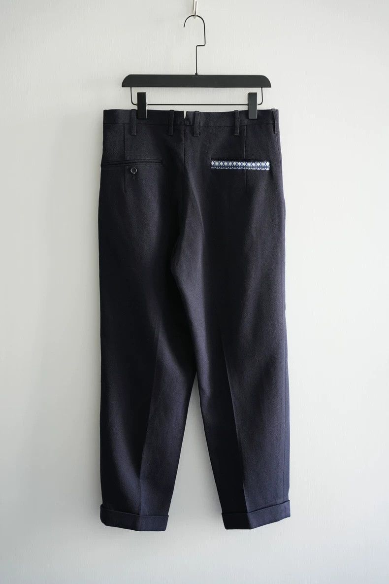 Yohji Yamamoto Yohji Yamamoto size l 95aw blue and white knitted trousers Size US 32 / EU 48 - 2 Thumbnail