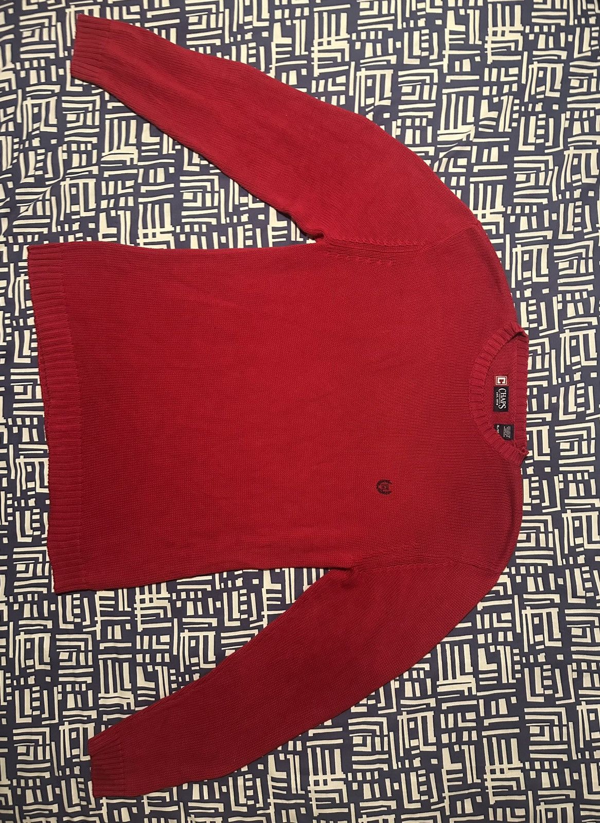 Chaps Ralph Lauren × Vintage VINTAGE Ralph Lauren Chaps Knit jumper Burgundy Cotton Size US XL / EU 56 / 4 - 2 Thumbnail