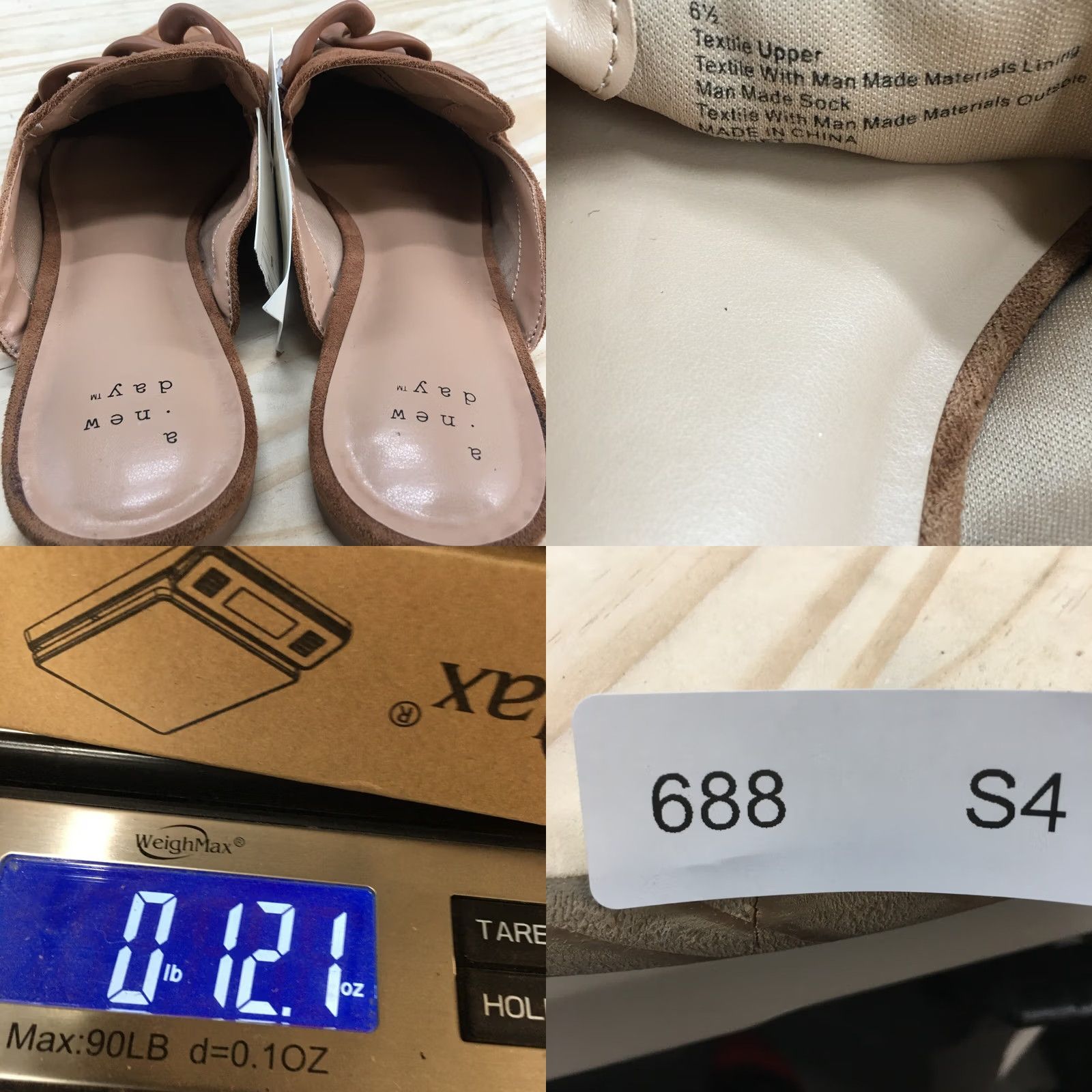 Vintage A New Day Sandals Womens 6.5 Slide Brown Slip On Casual Comfort Pointed Toe NEW Size US 7 / IT 37 - 9 Thumbnail